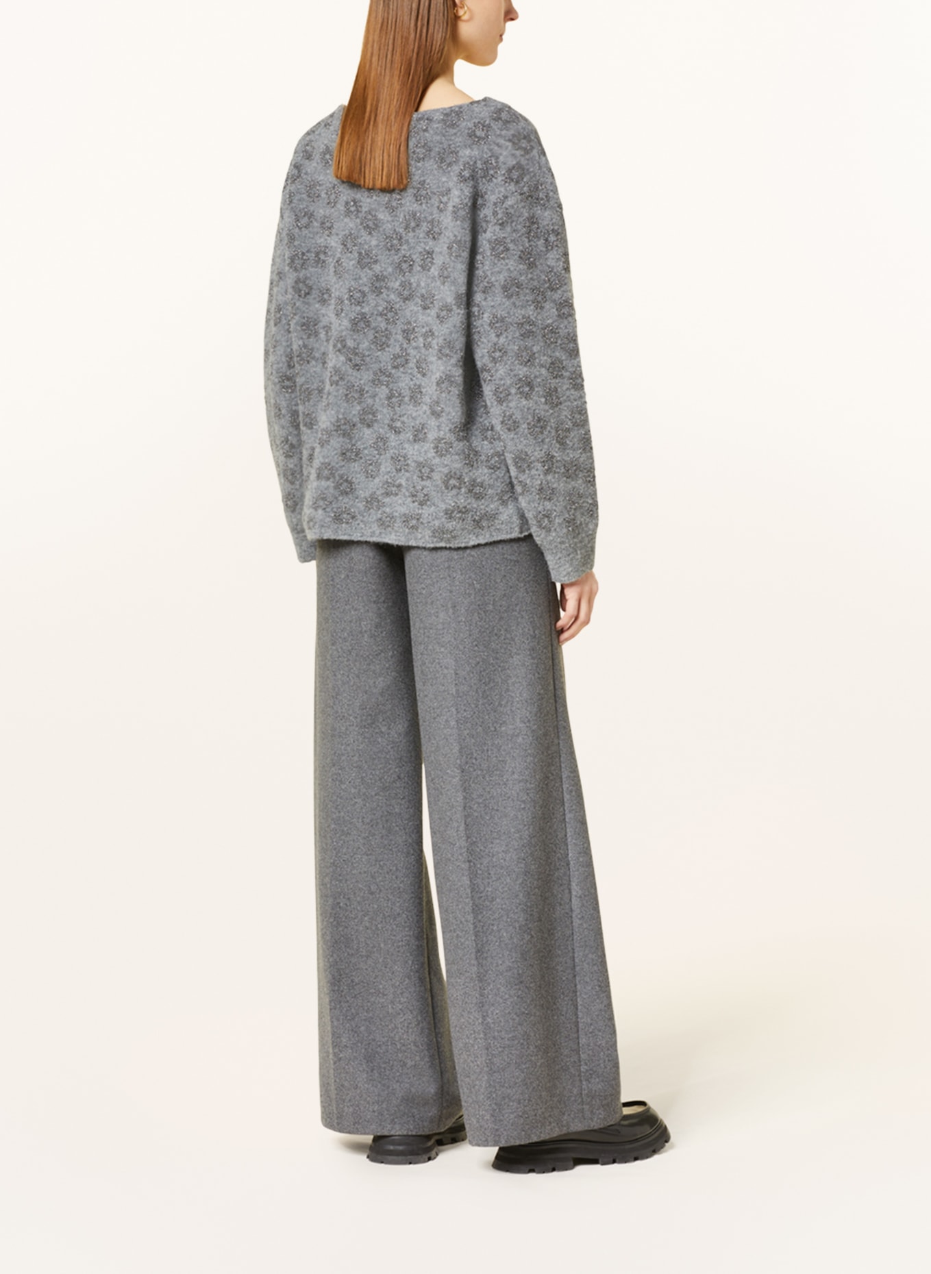 DOROTHEE SCHUMACHER Sweater with glitter thread, Color: GRAY/ SILVER (Image 3)