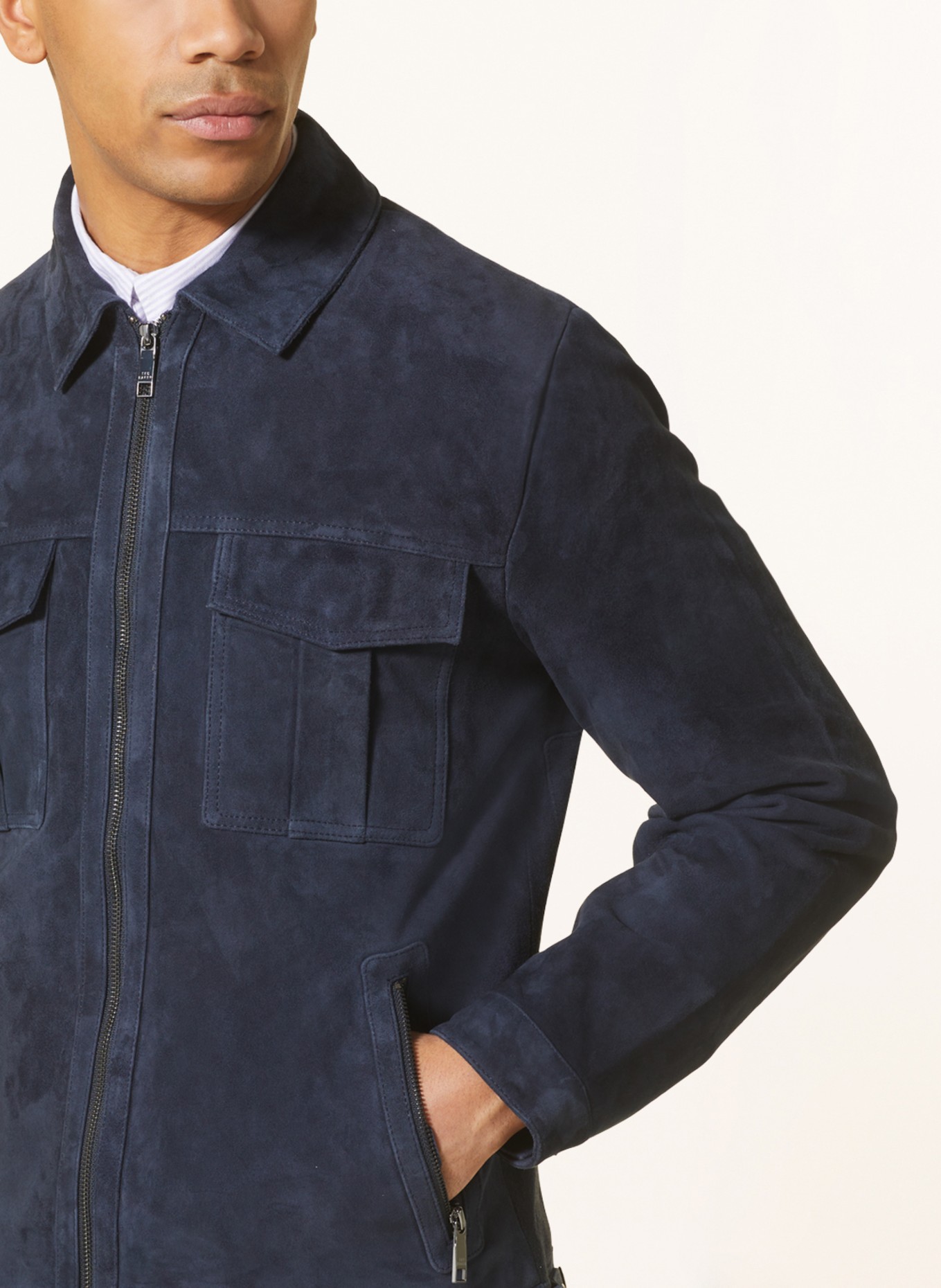 Ted Baker Black Shanco Shearling Leather Jacket - Size Large - Brand New! |  eBay