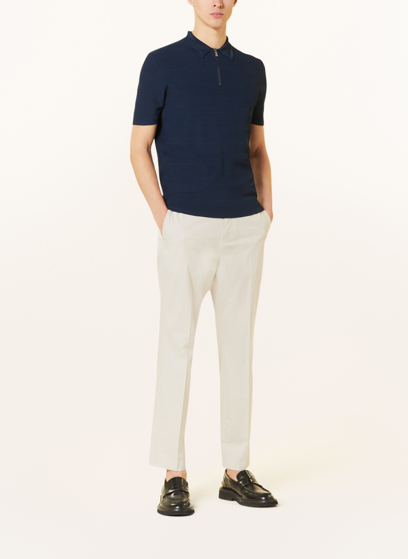 TED BAKER Knitted polo shirt STREE, Color: DARK BLUE (Image 2)