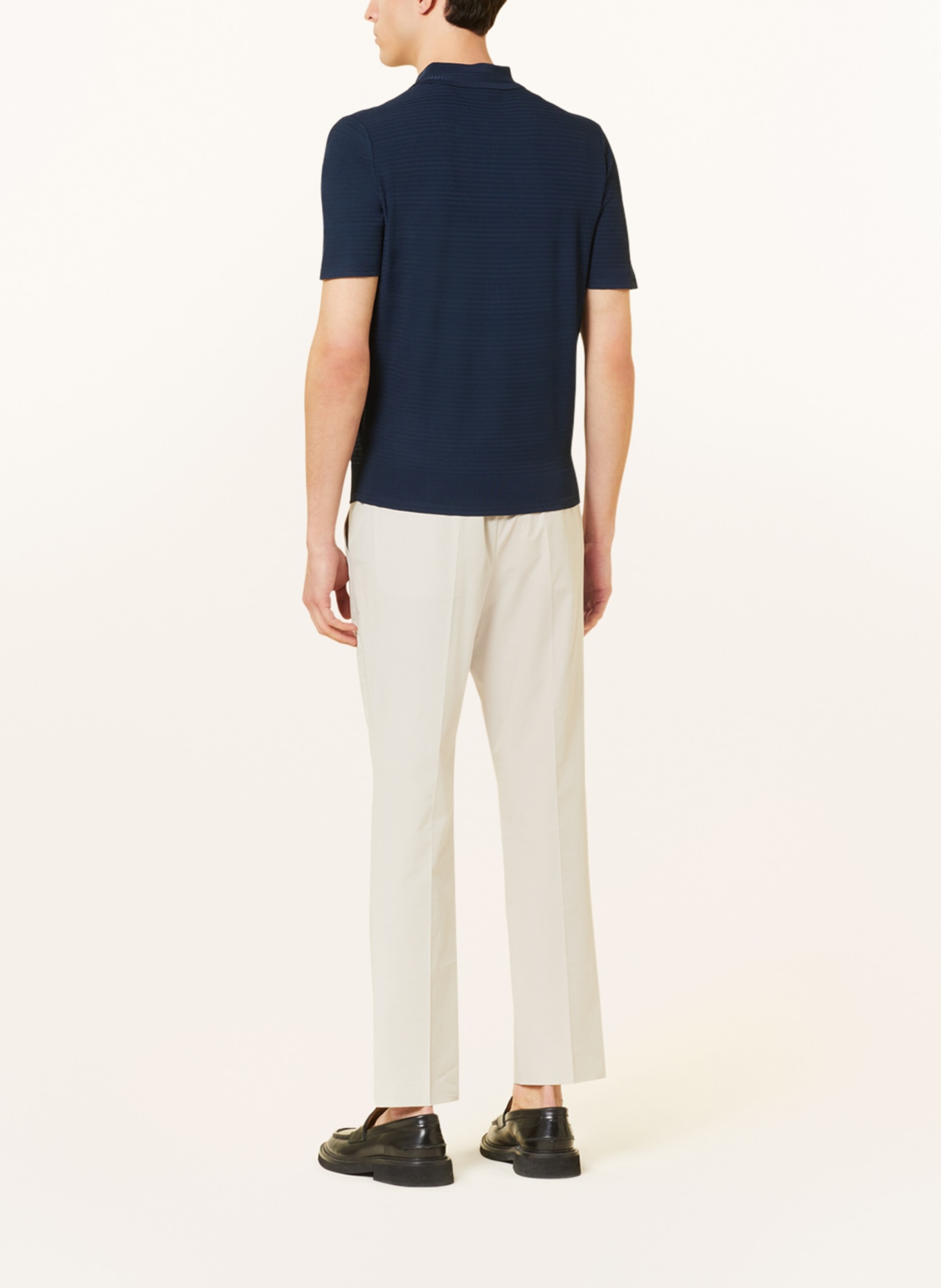 TED BAKER Knitted polo shirt STREE, Color: DARK BLUE (Image 3)