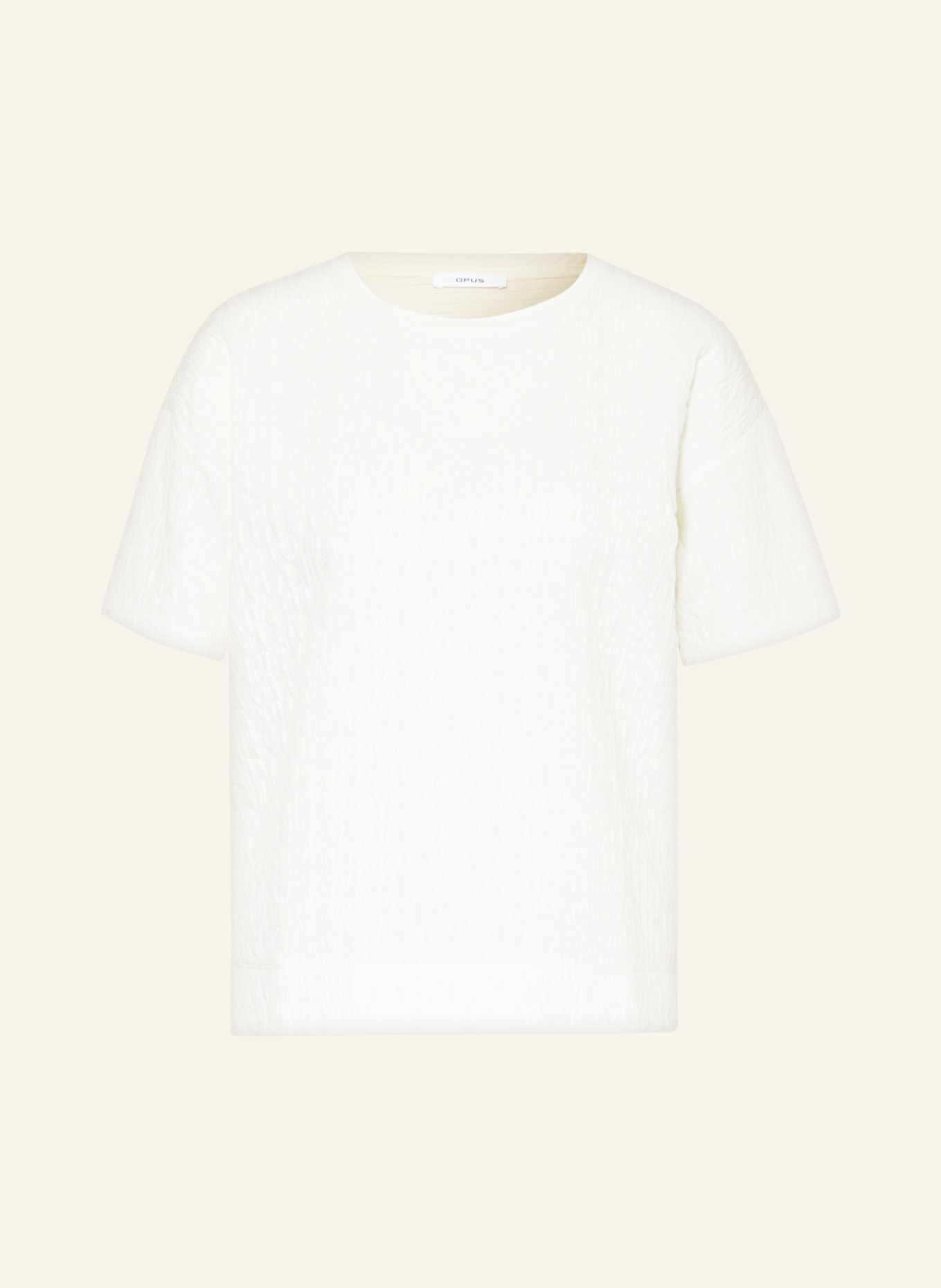 OPUS T-Shirt SELLONA im Materialmix, Farbe: WEISS (Bild 1)