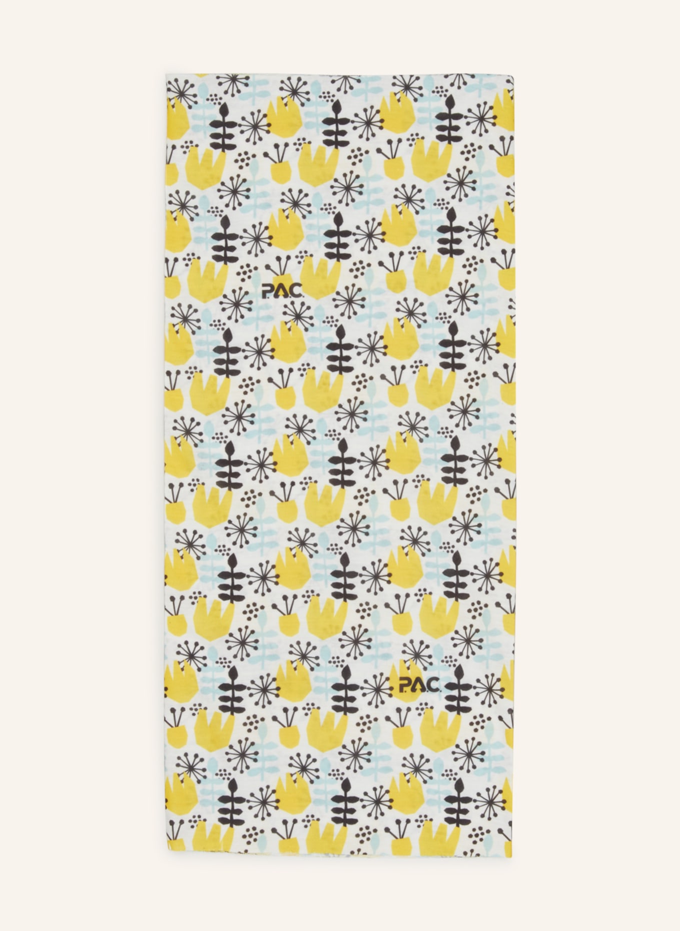 P.A.C. Multifunctional scarf, Color: WHITE/ DARK YELLOW/ BLACK (Image 1)
