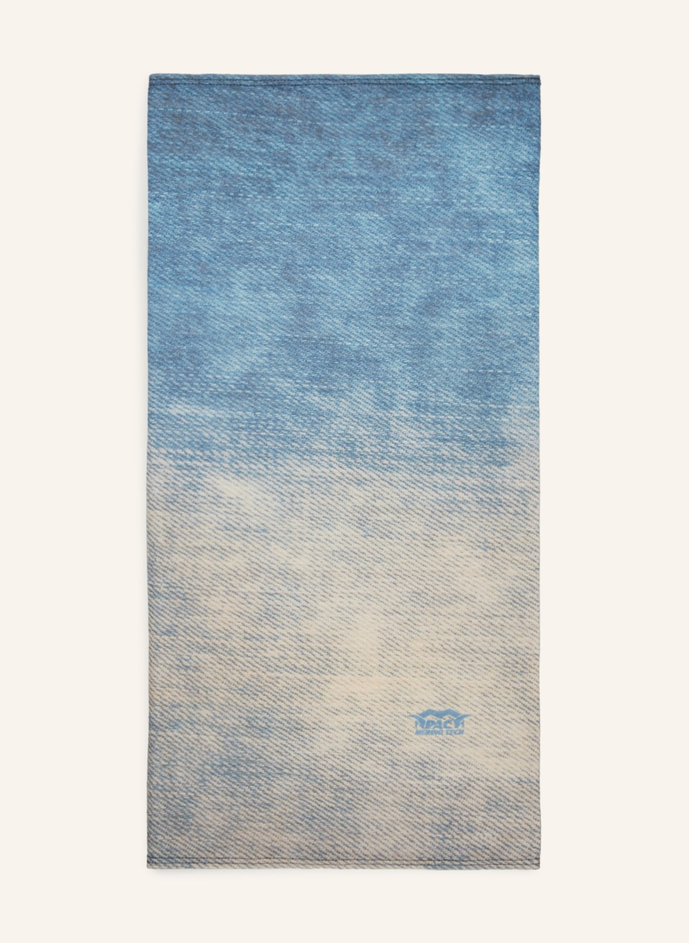 P.A.C. Multifunctional scarf with merino wool, Color: LIGHT BROWN/ BLUE (Image 1)
