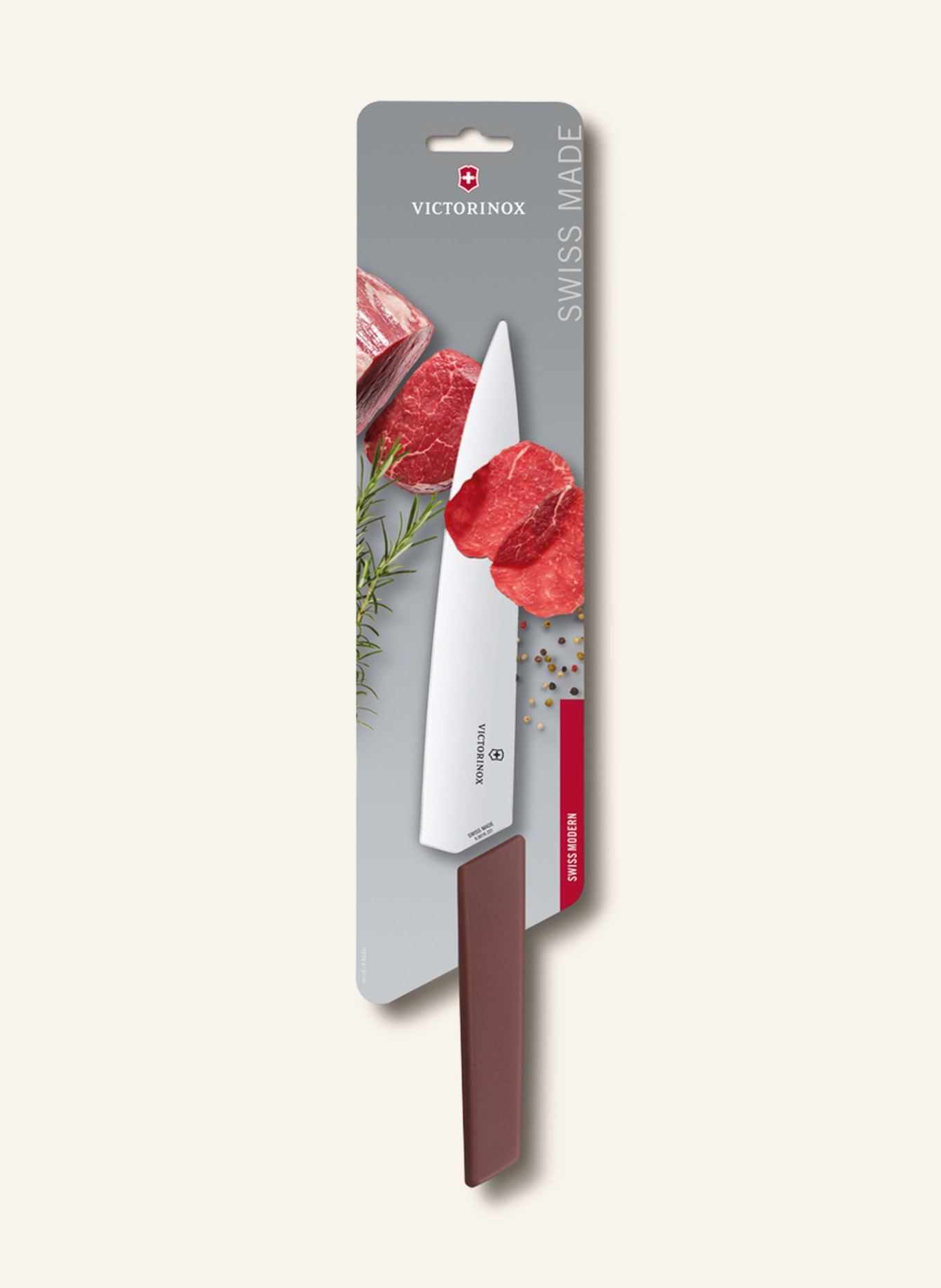 VICTORINOX Carving knife SWISS MODERN, Color: DARK RED (Image 4)