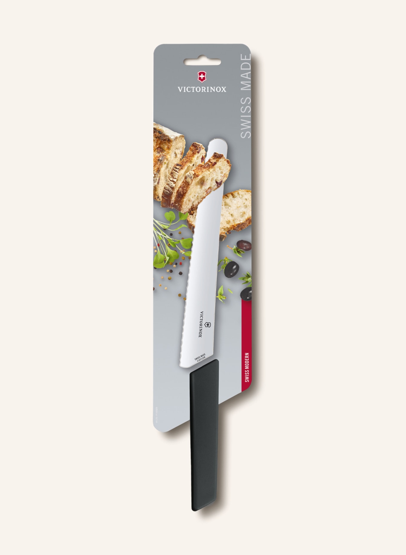 VICTORINOX Bread and pastry knife SWISS MODERN, Color: BLACK (Image 3)