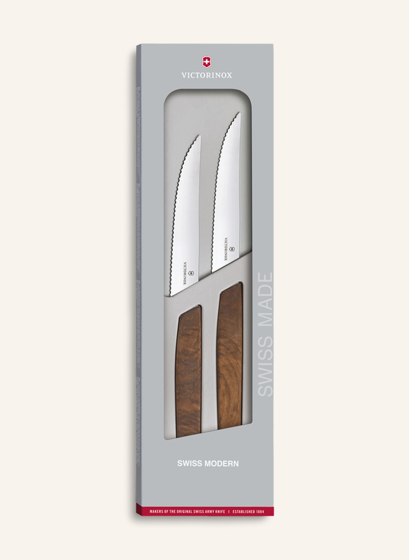 VICTORINOX Set of 2 steak knives SWISS MODERN, Color: BROWN (Image 1)