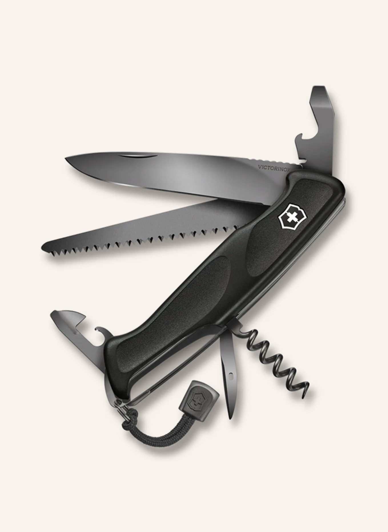 VICTORINOX Kapesní nůž RANGER 55 GRIP ONYX BLACK, Barva: ČERNÁ (Obrázek 1)