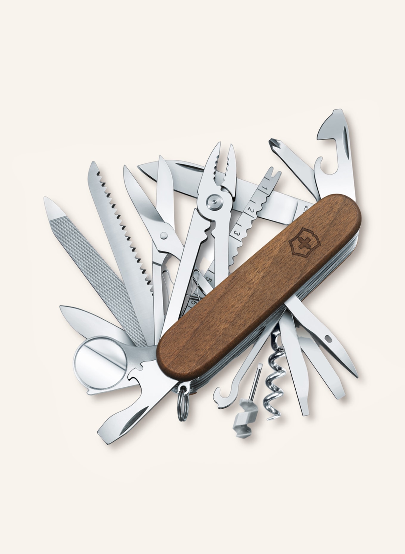 VICTORINOX Pocket knife SWISS CHAMP WOOD, Color: BROWN (Image 1)