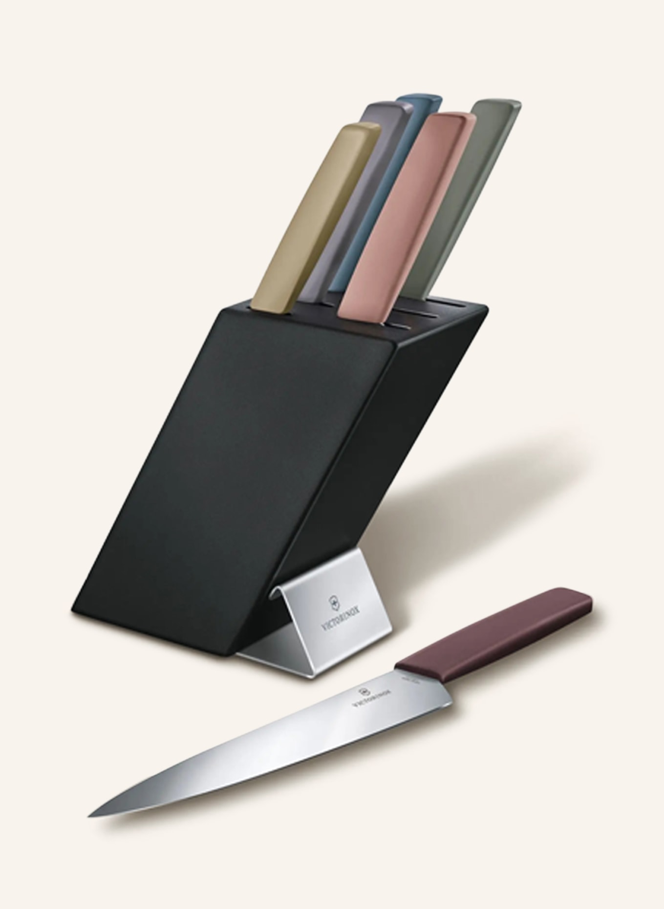 VICTORINOX 7-piece Knife block SWISS MODERN, Color: BLACK (Image 2)