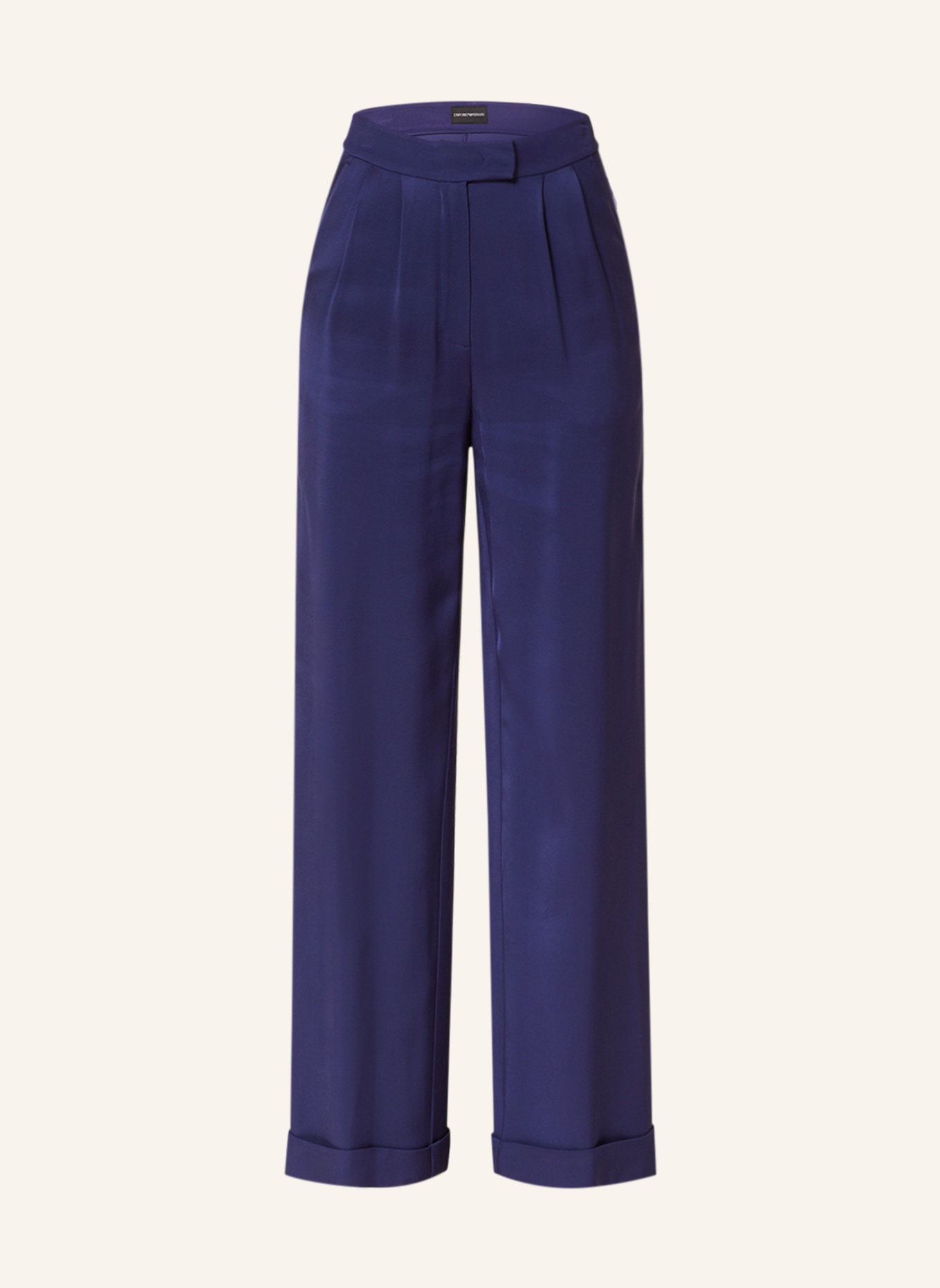 EMPORIO ARMANI Wide leg trousers, Color: DARK BLUE (Image 1)