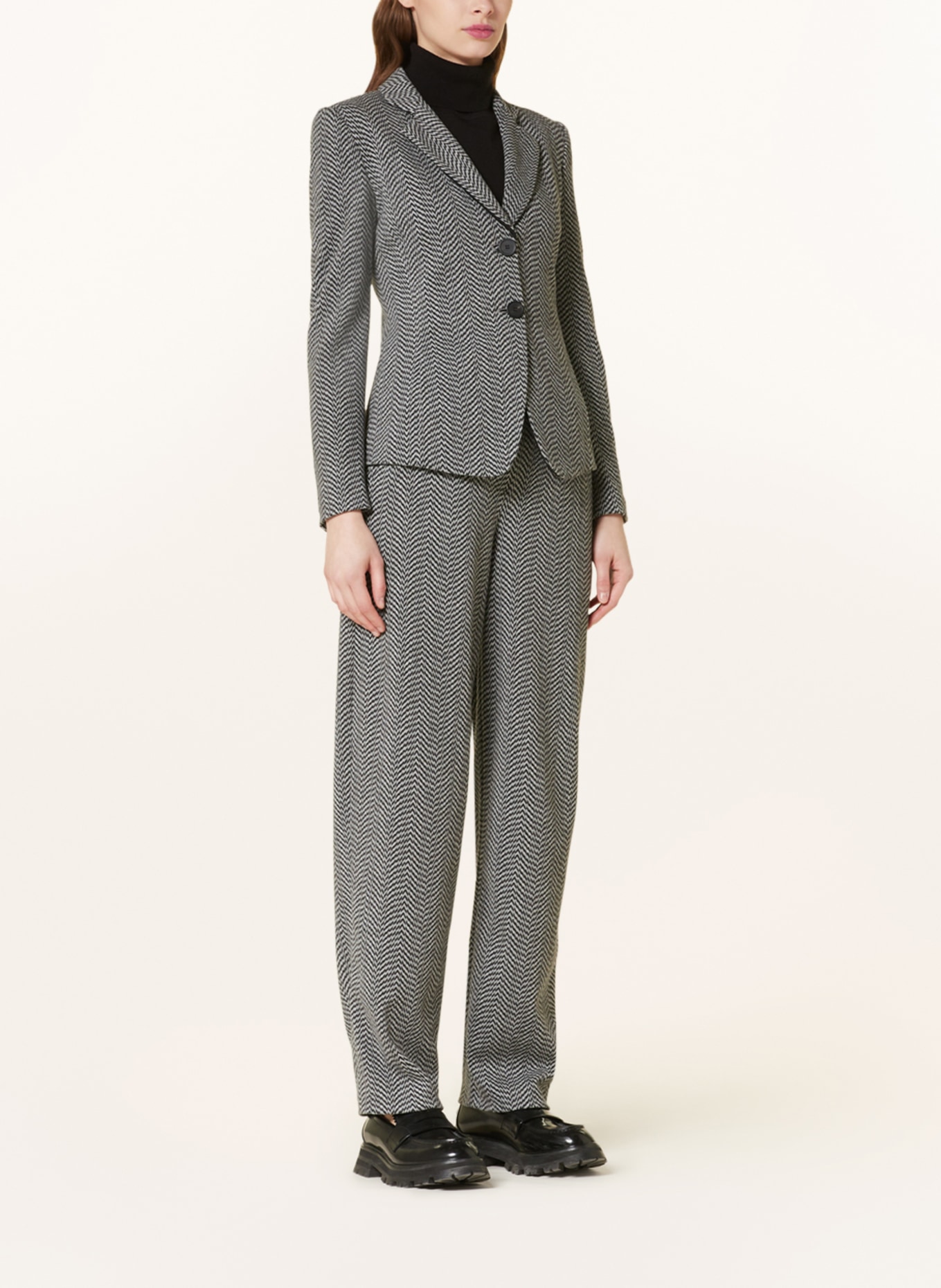 EMPORIO ARMANI Blazer, Color: GRAY/ BLACK (Image 2)