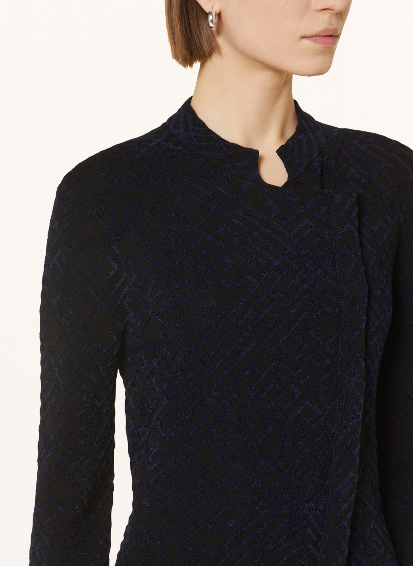 EMPORIO ARMANI Knit blazer, Color: BLACK/ DARK BLUE (Image 4)