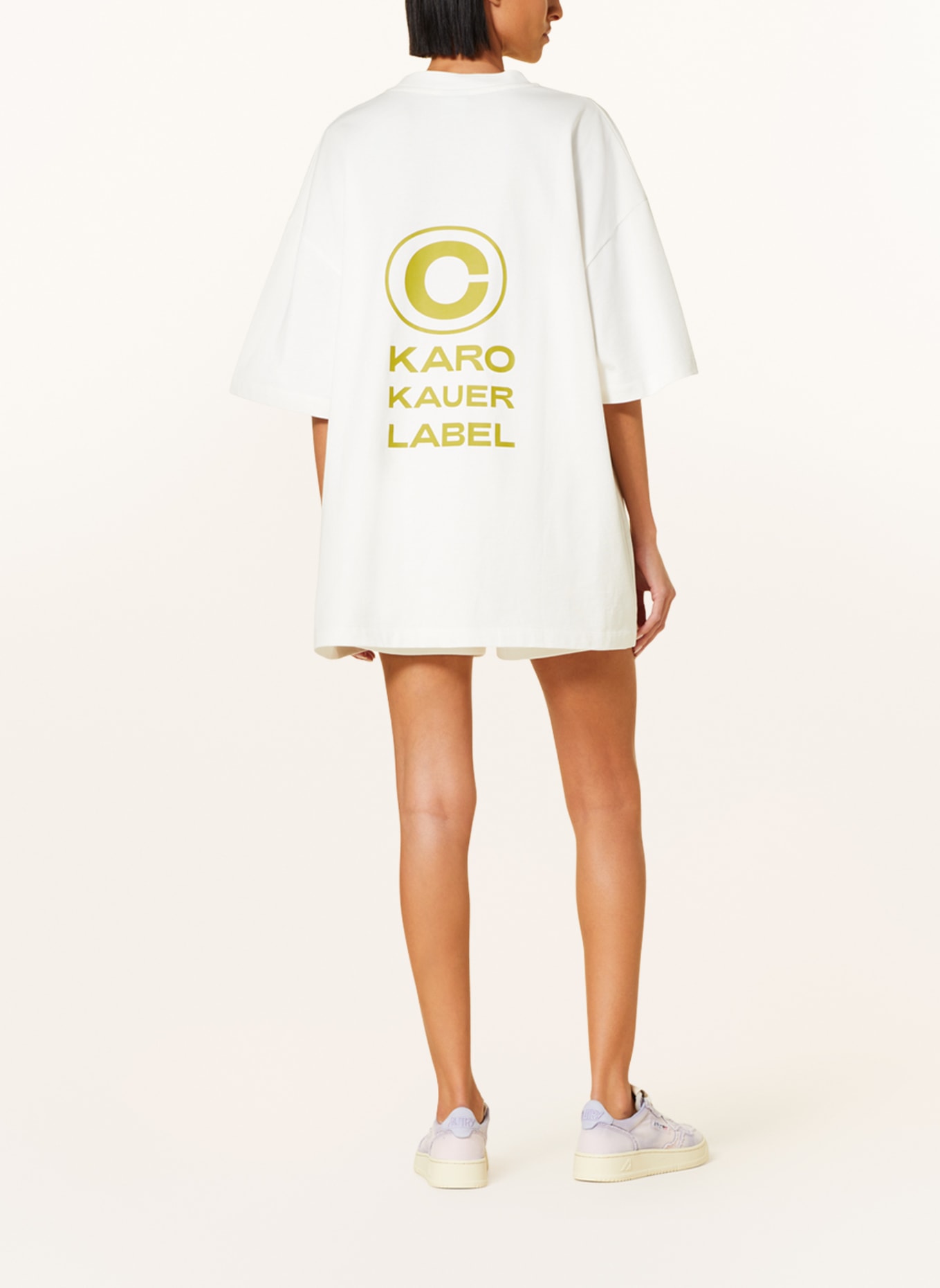 KARO KAUER Oversized-Shirt, Farbe: WEISS/ OLIV (Bild 2)