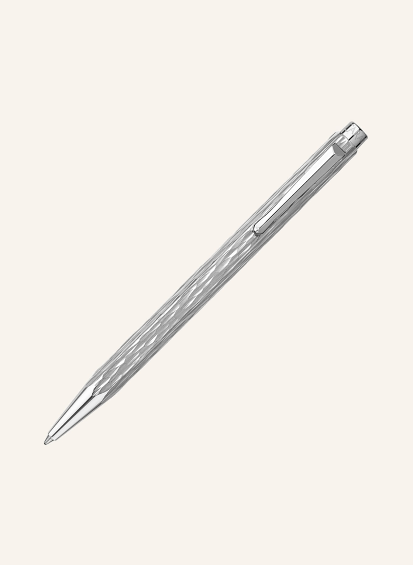 CARAN d'ACHE Set ECRIDOR VENETIAN: Retractable ballpoint pen and leather case, Color: PALLADIUM (Image 1)