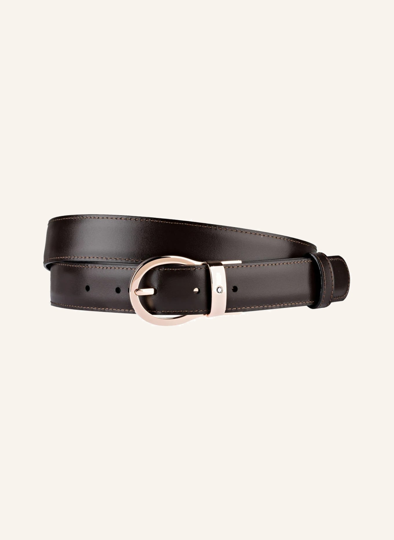 MONTBLANC Reversible belt , Color: BLACK/ DARK BROWN (Image 2)
