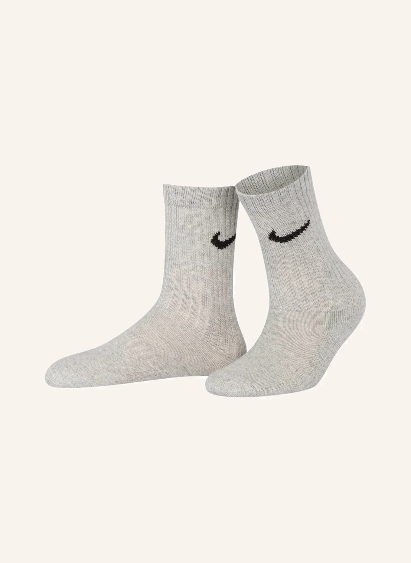 Nike 3-pack sports socks, Color: WHITE/ BLACK/ GRAY MELANGE (Image 1)