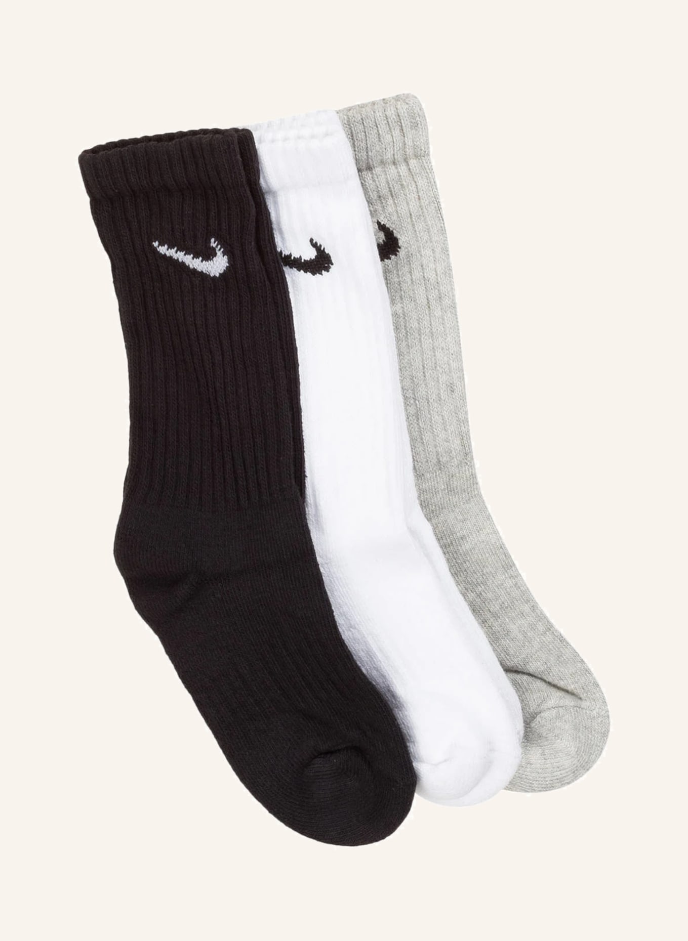 Nike 3-pack sports socks, Color: WHITE/ BLACK/ GRAY MELANGE (Image 2)