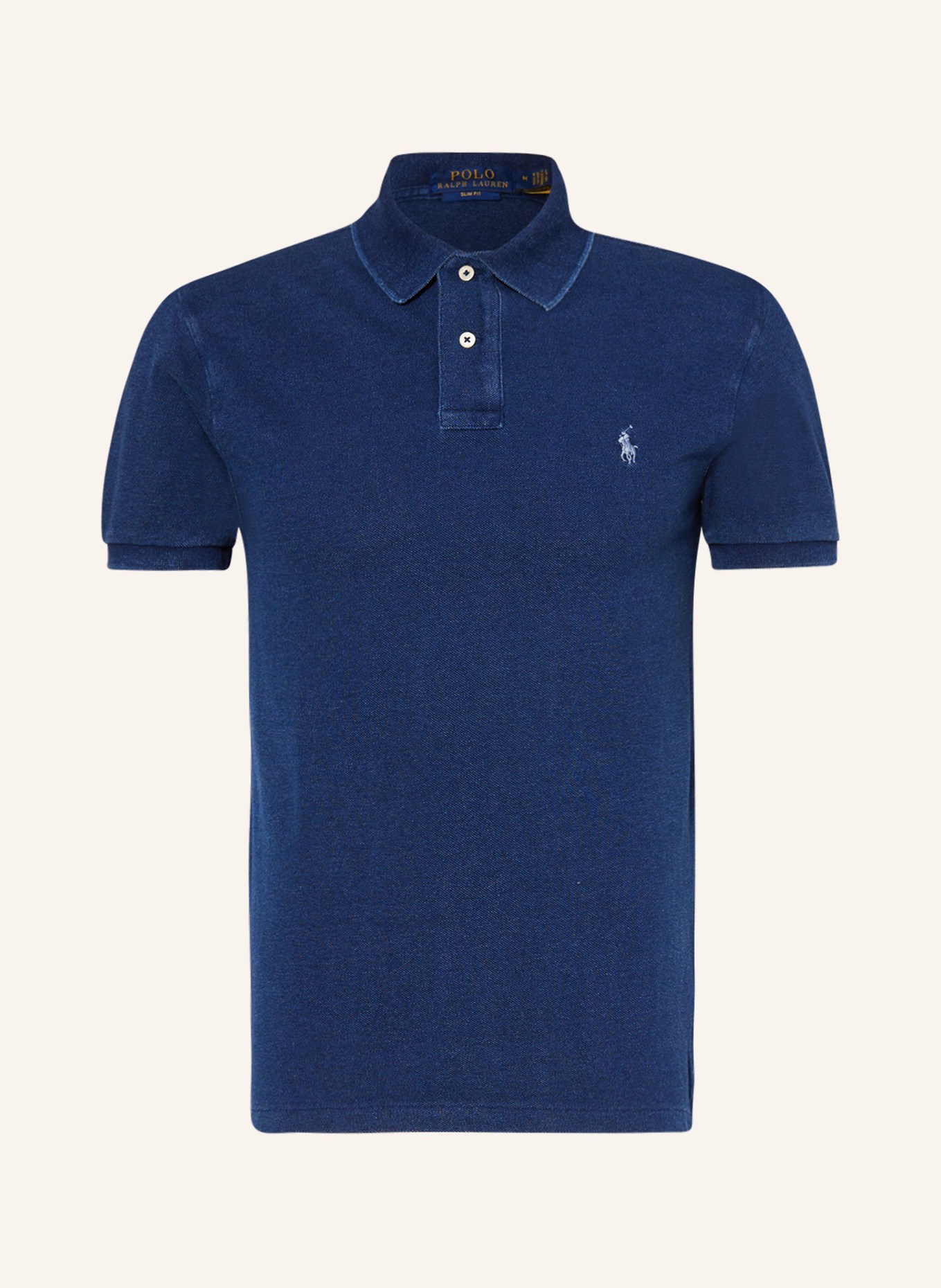 POLO RALPH LAUREN Piqué-Poloshirt Slim Fit, Farbe: BLAU (Bild 1)