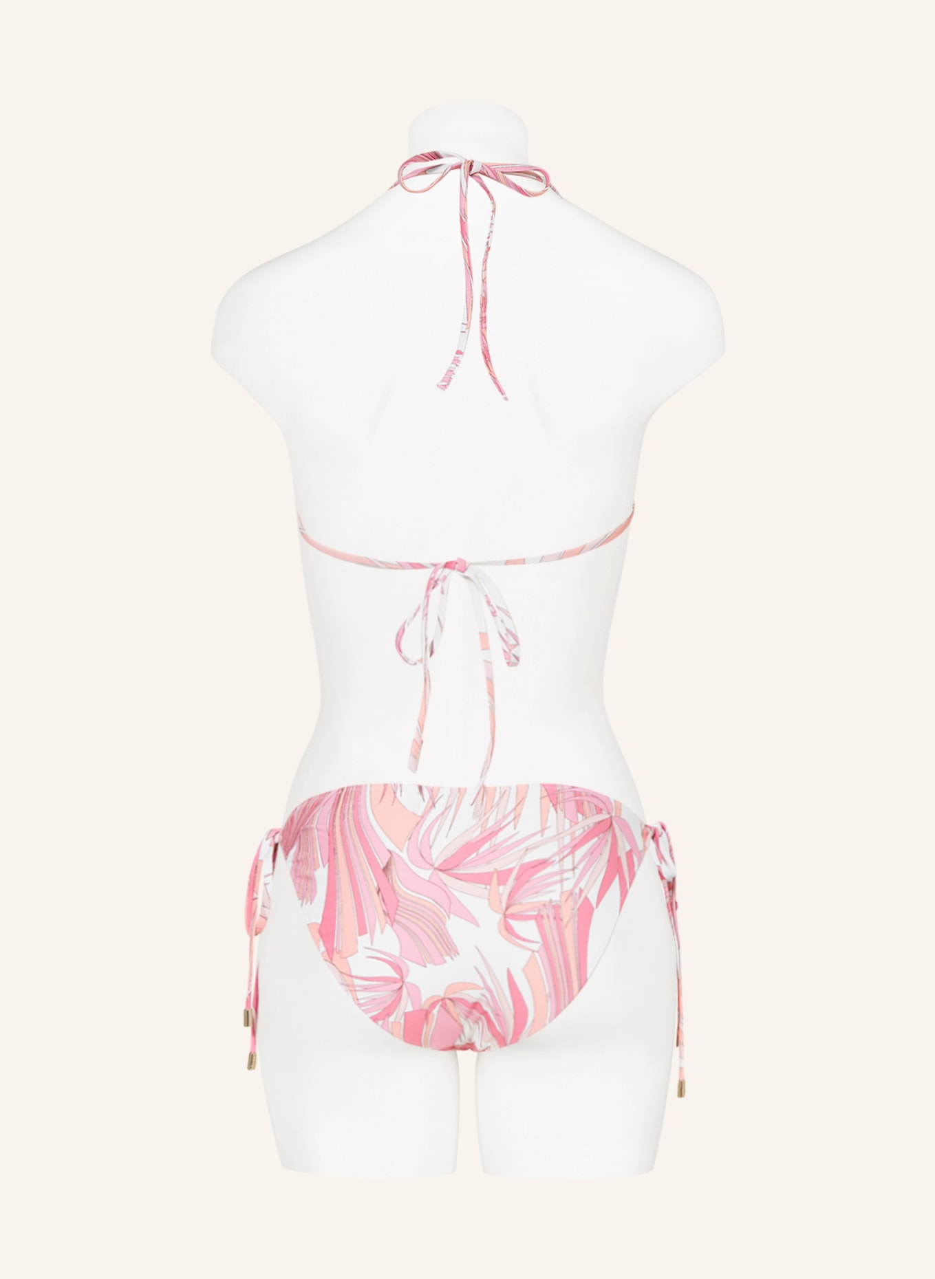 MELISSA ODABASH Triangel-Bikini CANCUN, Farbe: WEISS/ ROSA/ LACHS (Bild 3)