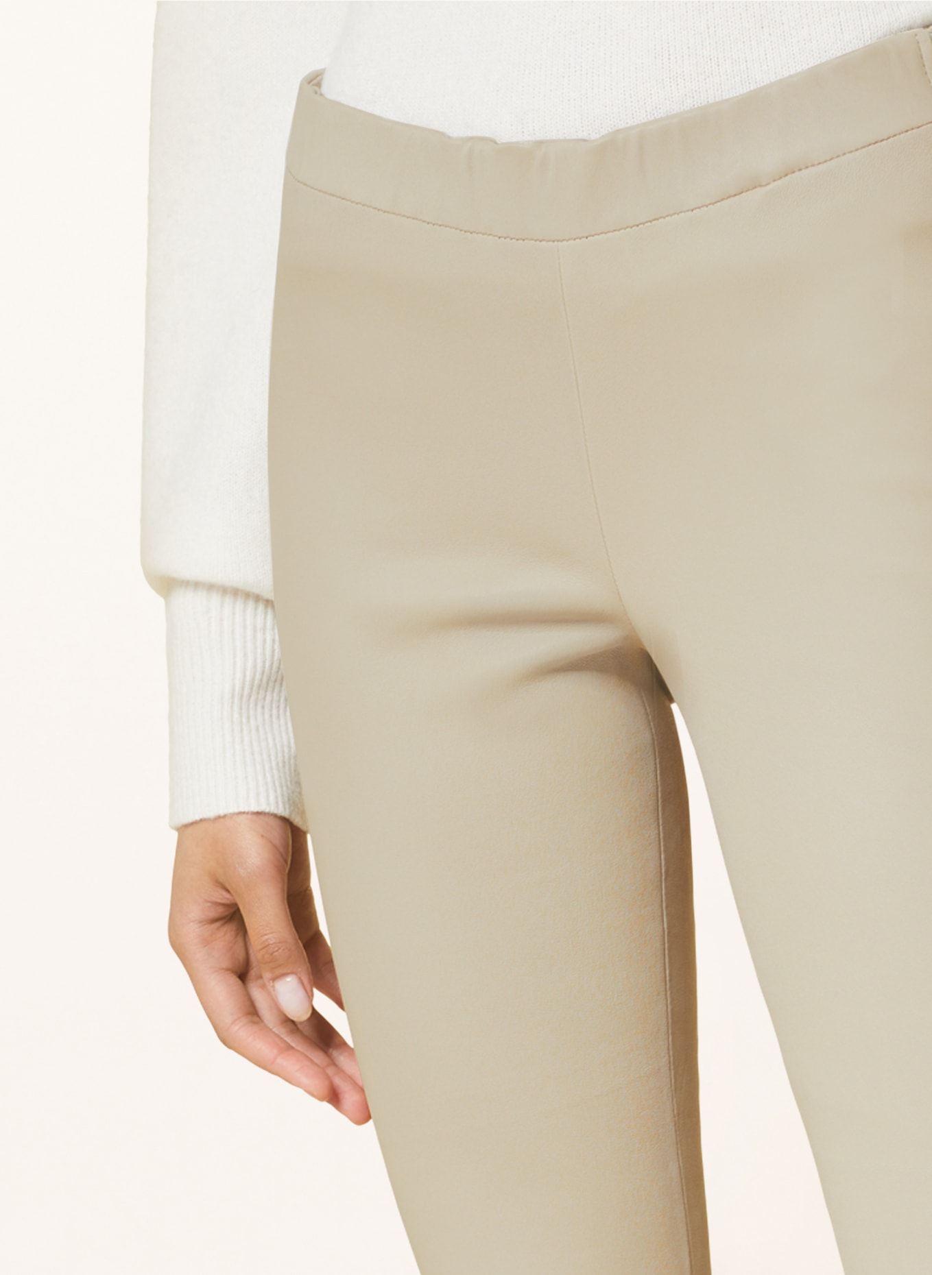 lilienfels Leather trousers, Color: BEIGE (Image 5)