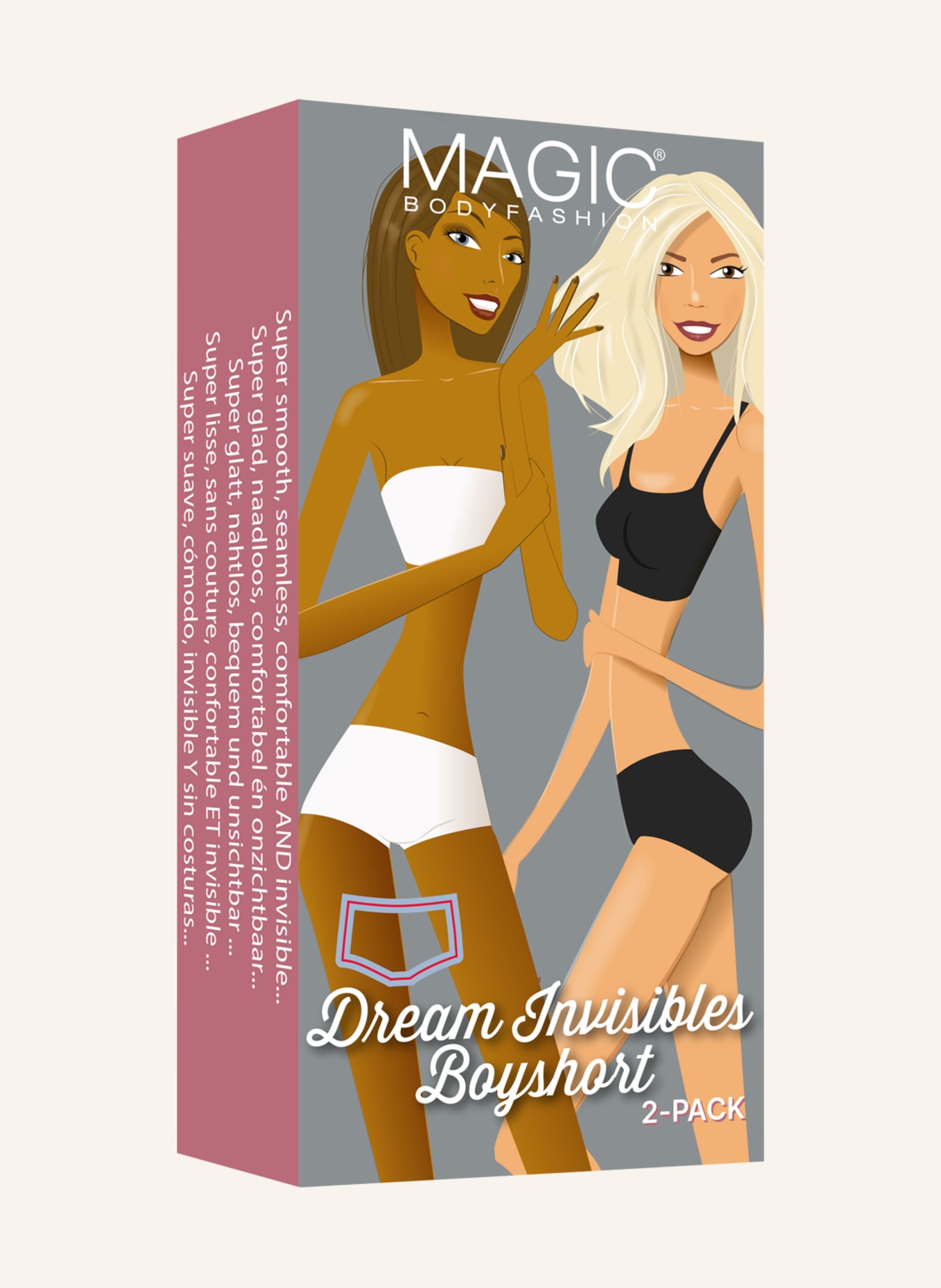 MAGIC Bodyfashion 2-pack panties DREAM INVISIBLES BOYSHORT , Color: WHITE (Image 4)