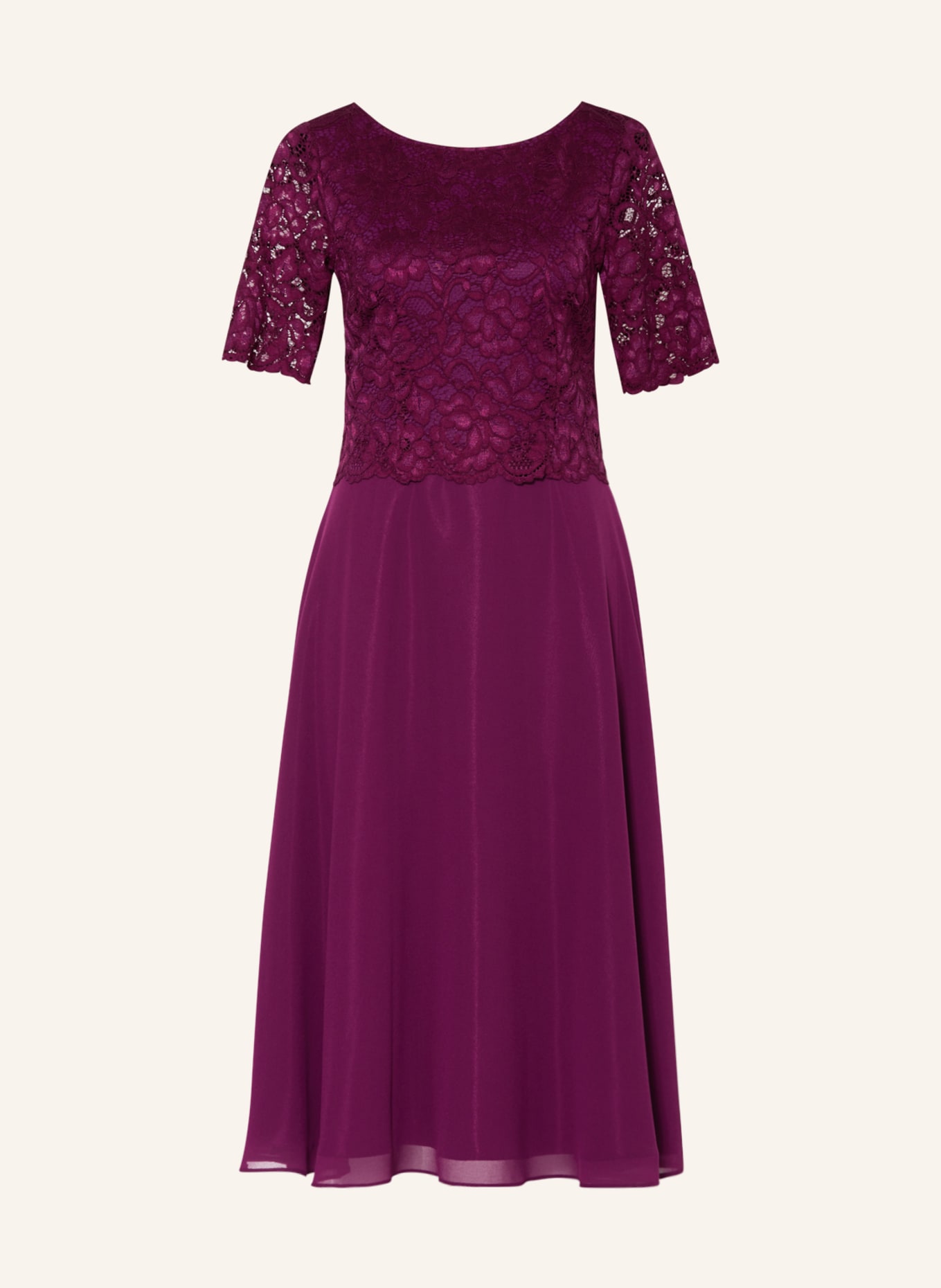 Vera Mont Sukienka koktajlowa z koronkowym obszyciem, Kolor: FUKSJA (Obrazek 1)
