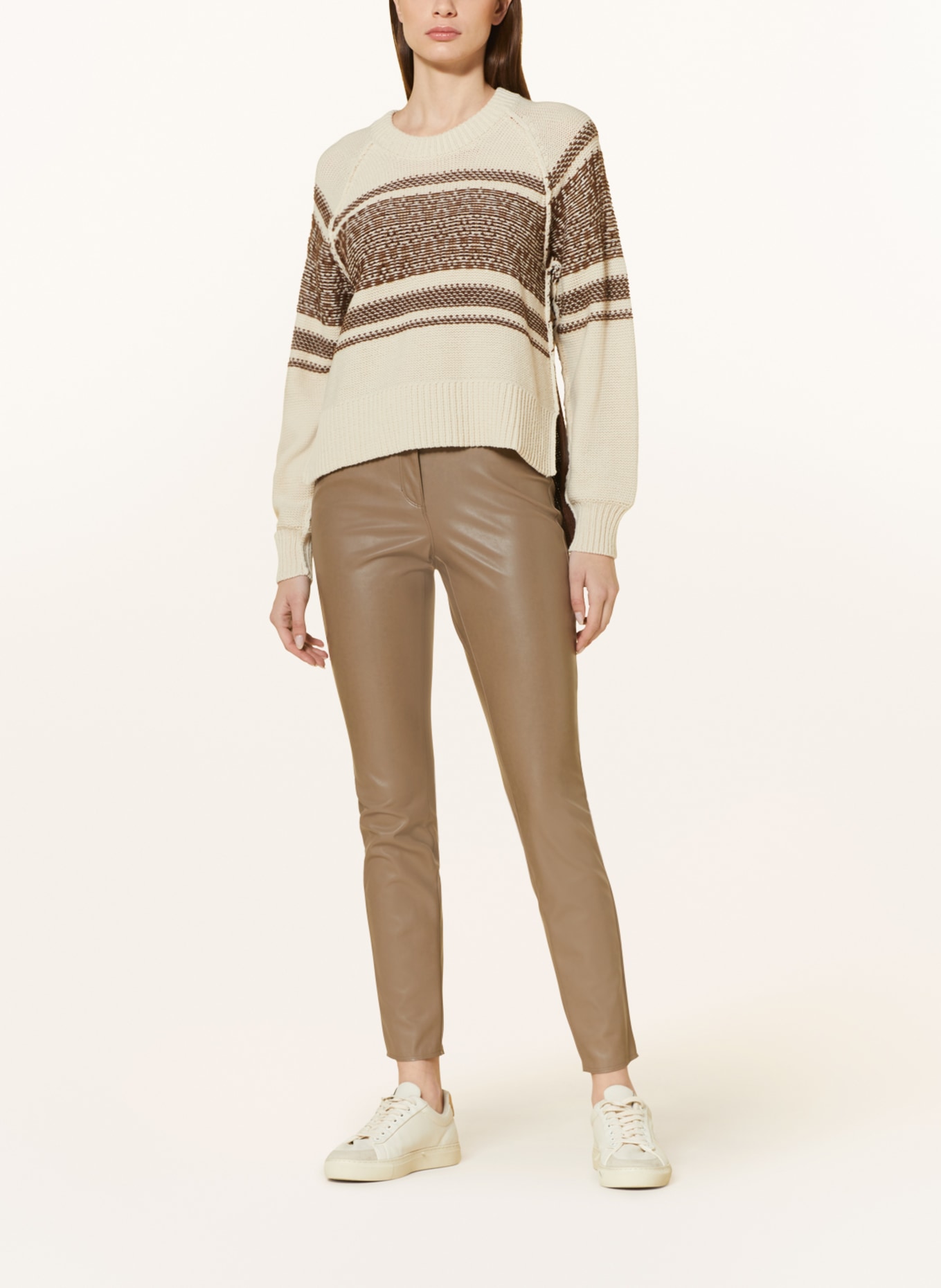 CAMBIO Trousers RAY in leather look, Color: TAUPE (Image 2)