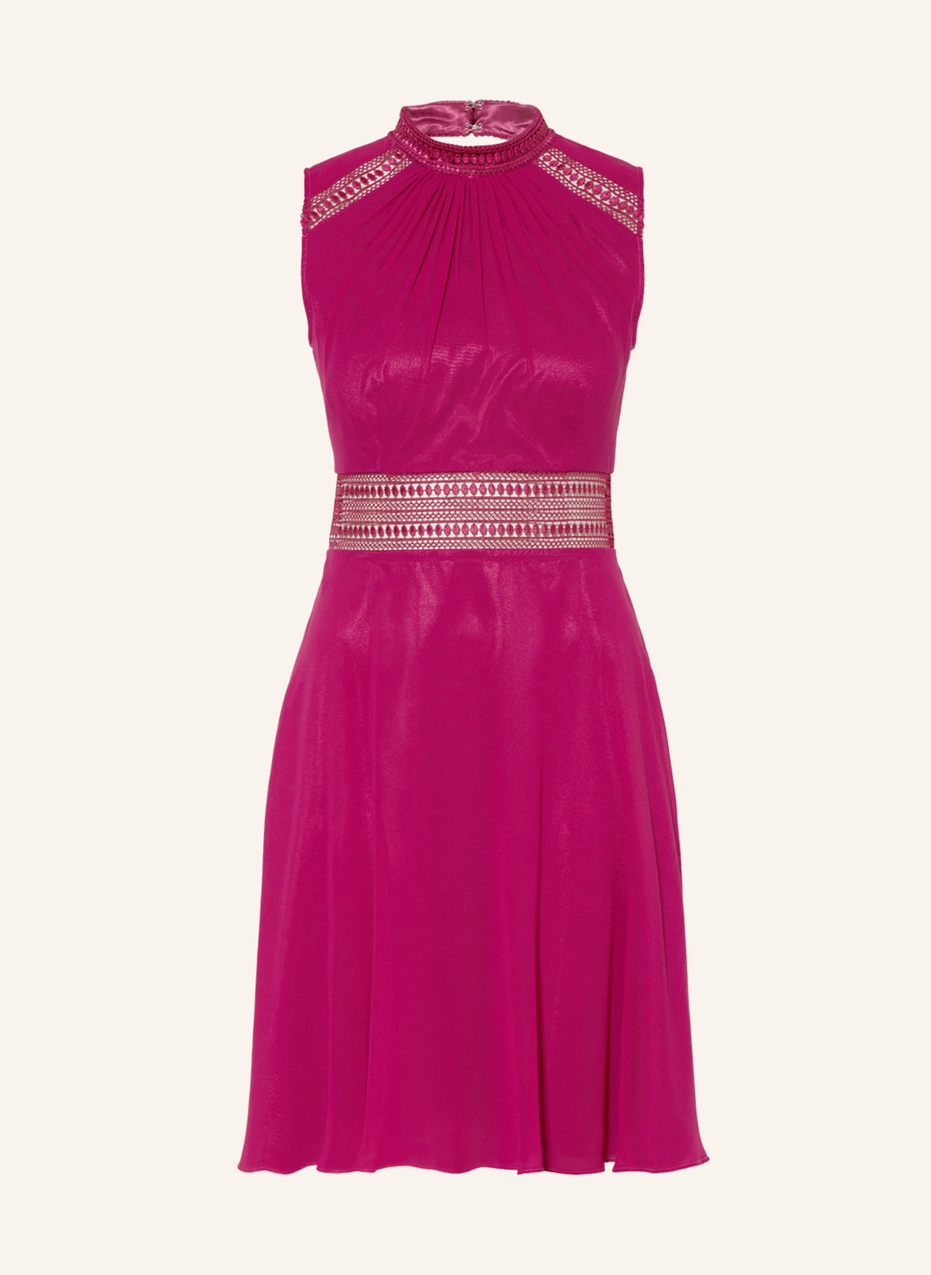 VM Vera Mont Cocktailjurk met kanten rand: FUCHSIA