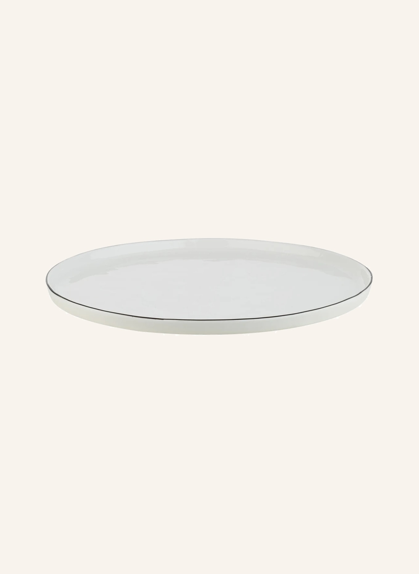 BROSTE COPENHAGEN Set of 4 dinner plates SALT, Color: WHITE/ BLACK (Image 2)
