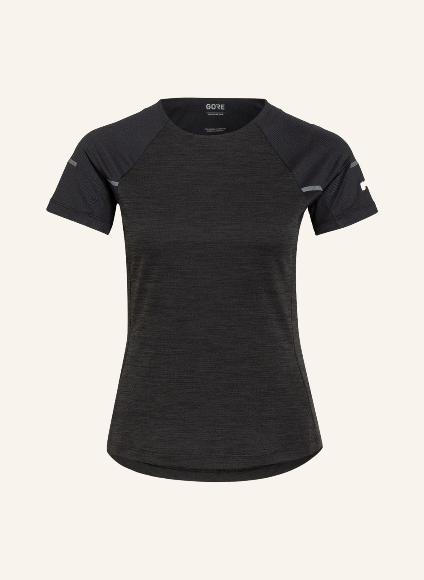 GORE RUNNING WEAR Running shirt VIVID, Color: BLACK/ DARK GRAY (Image 1)