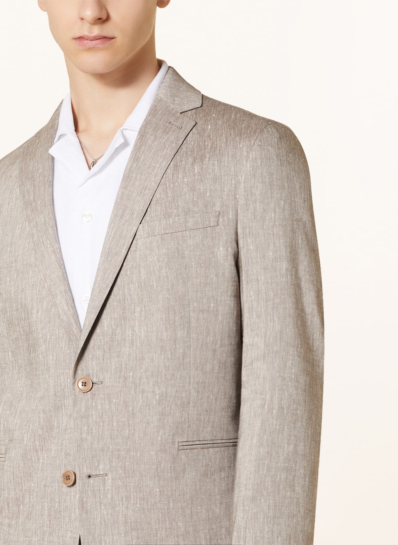 DRYKORN Suit jacket HURLEY Extra slim fit with linen, Color: 1705 braun (Image 5)