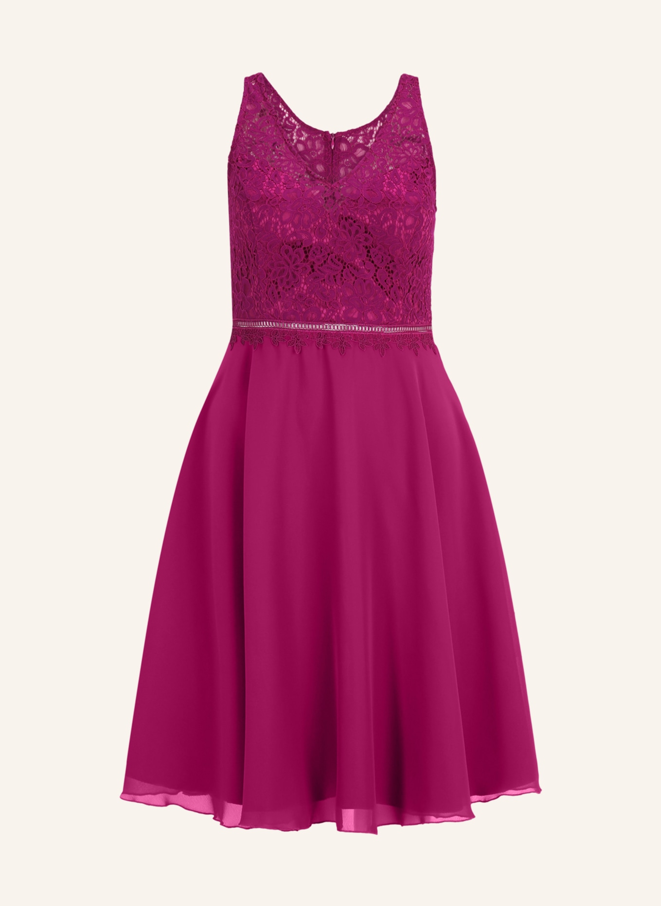 Suddenly Princess Cocktailjurk met kanten rand: FUCHSIA