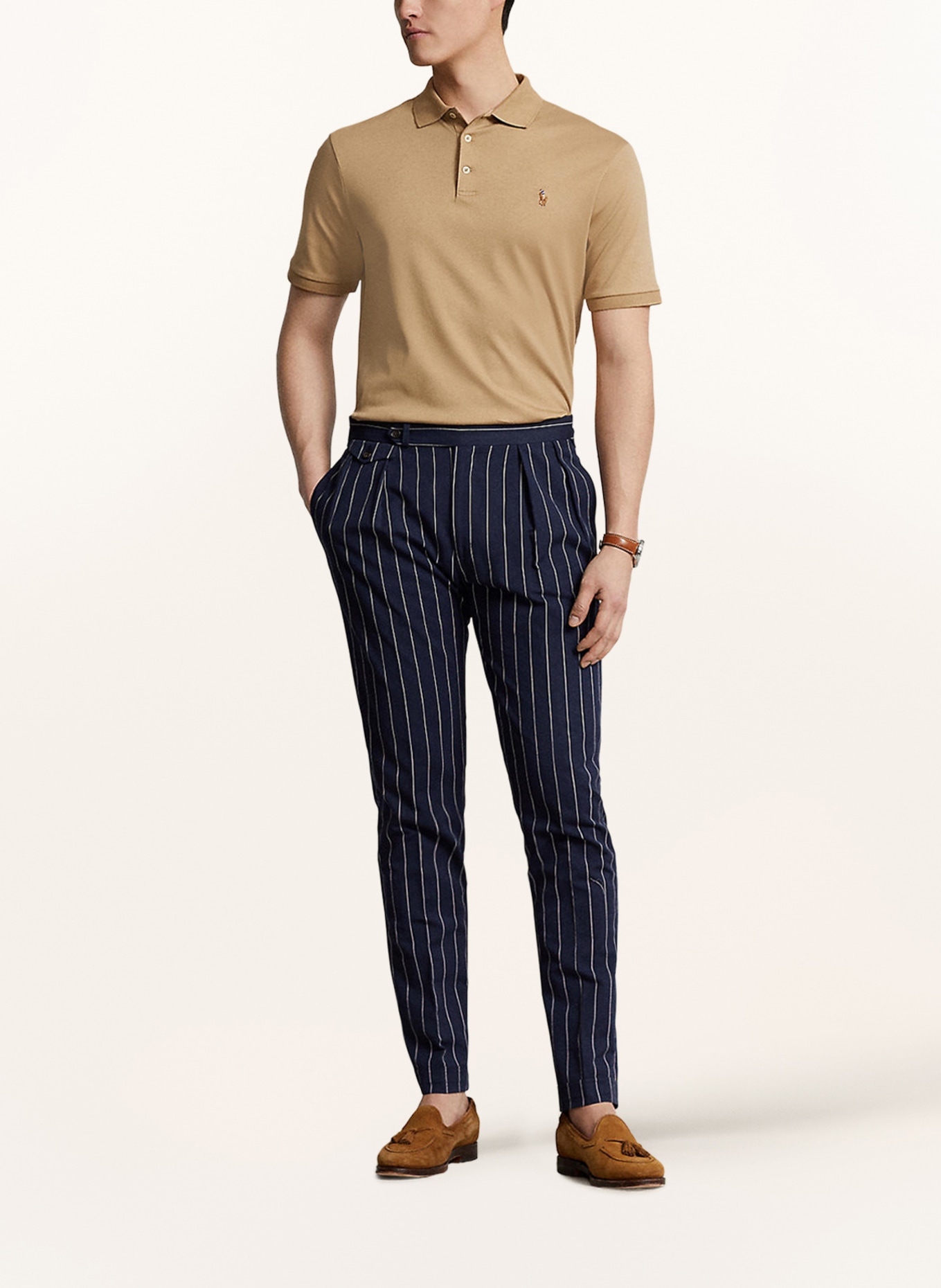 POLO RALPH LAUREN Jersey-Poloshirt Custom Slim Fit, Farbe: CAMEL (Bild 2)