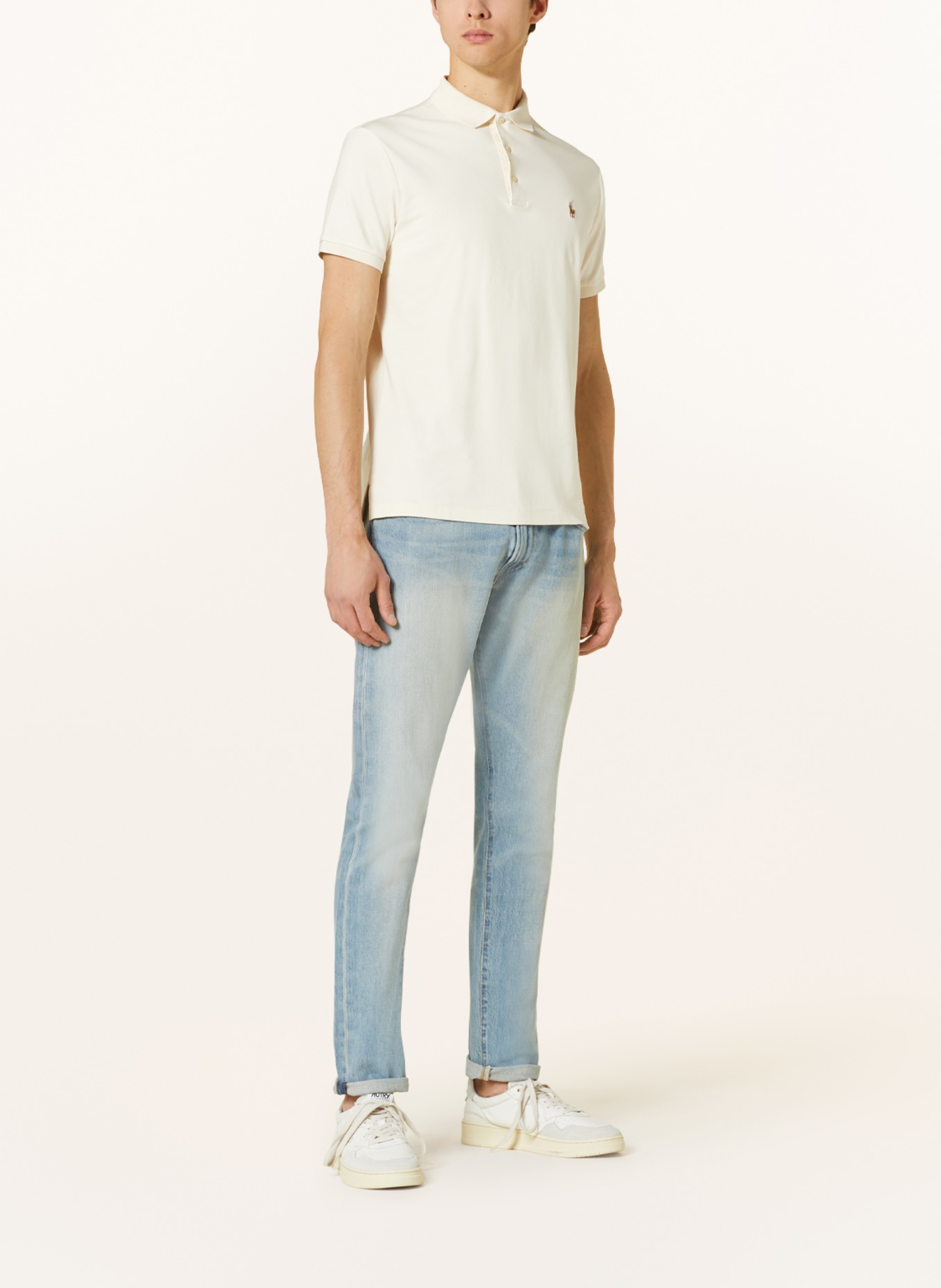 POLO RALPH LAUREN Jersey-Poloshirt Custom Slim Fit, Farbe: CREME (Bild 2)