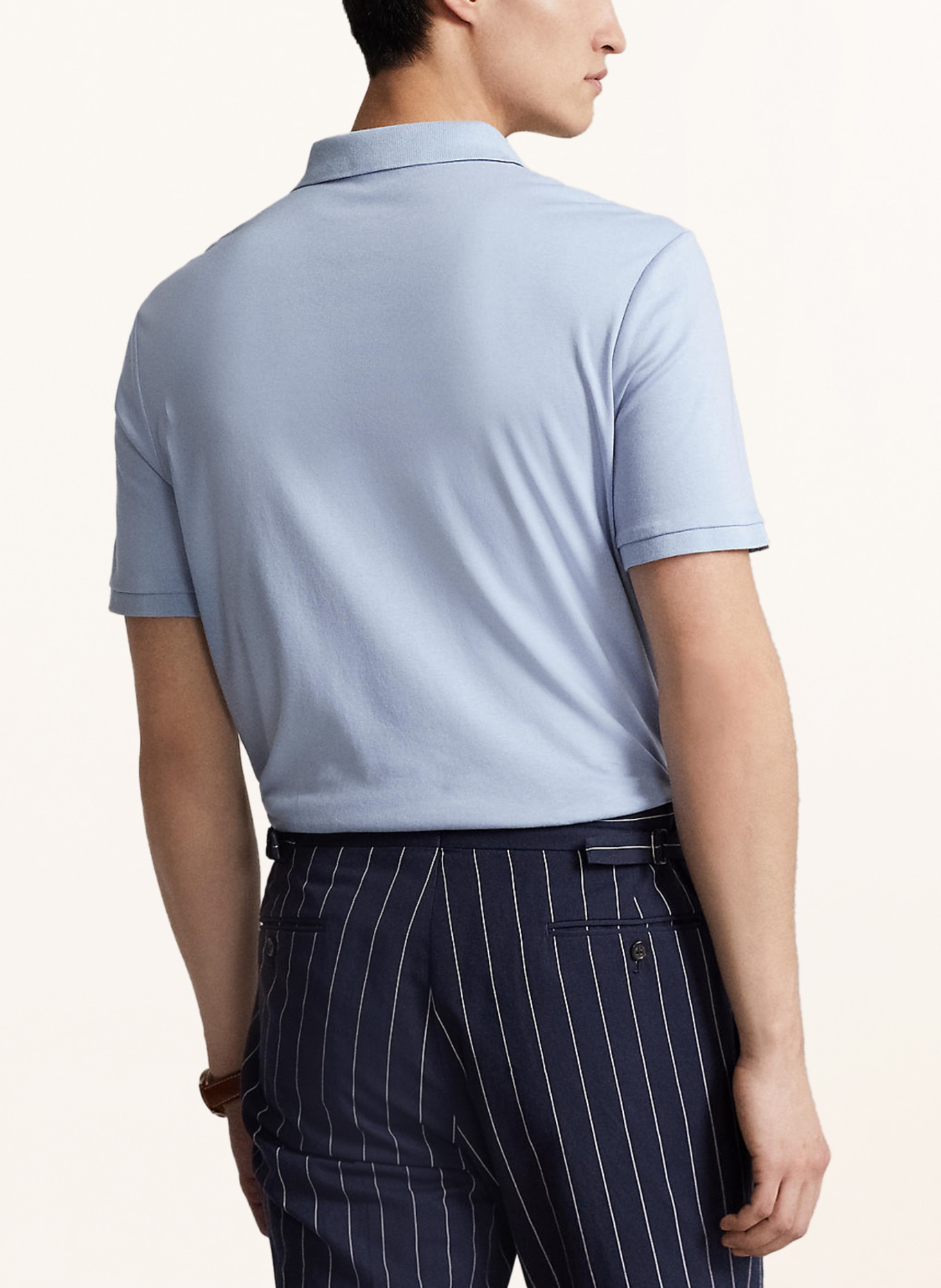 POLO RALPH LAUREN Jersey-Poloshirt Custom Slim Fit, Farbe: HELLBLAU (Bild 3)