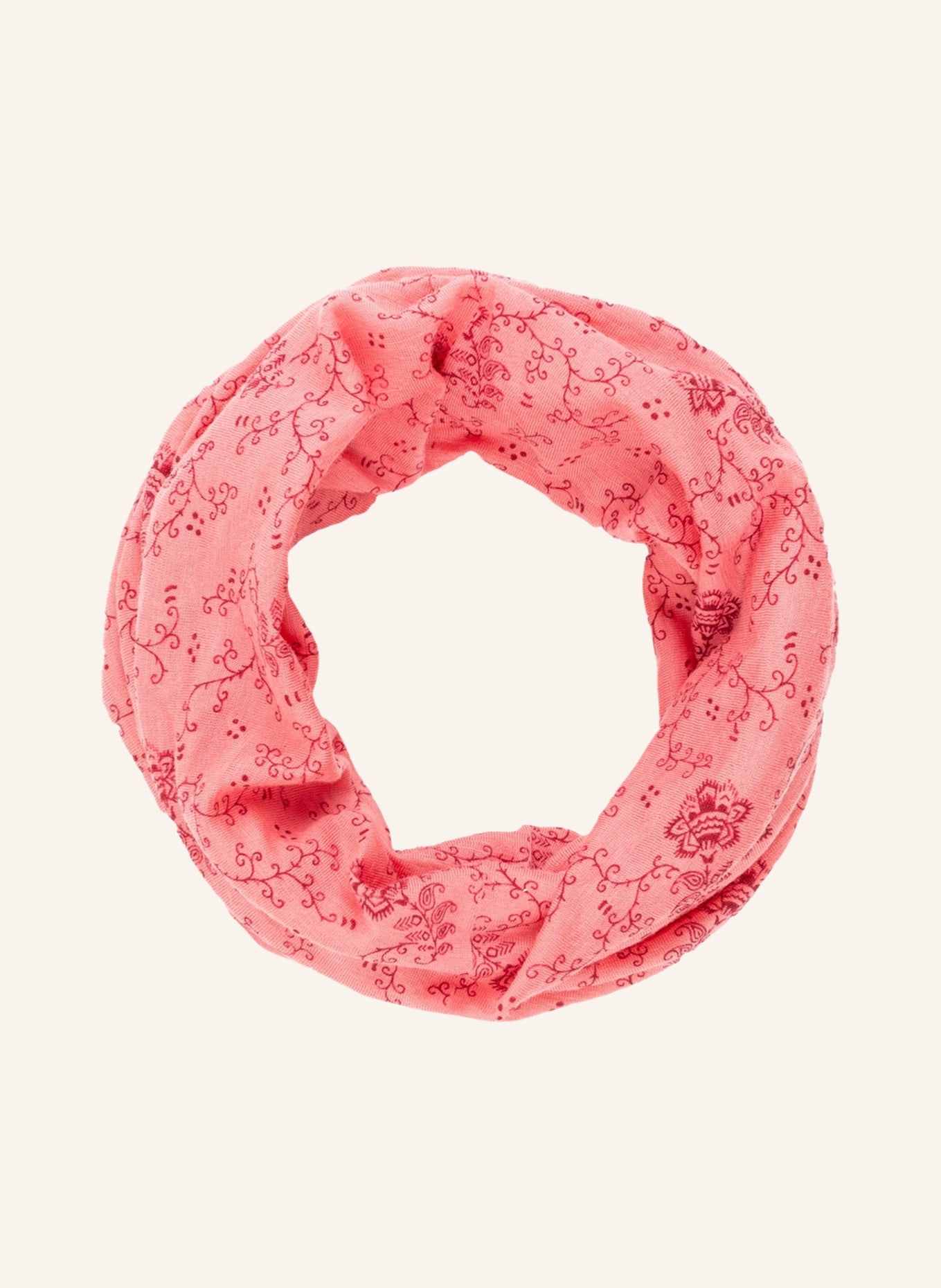 P.A.C. Multifunctional scarf made of merino wool, Color: PINK/ DARK RED (Image 2)