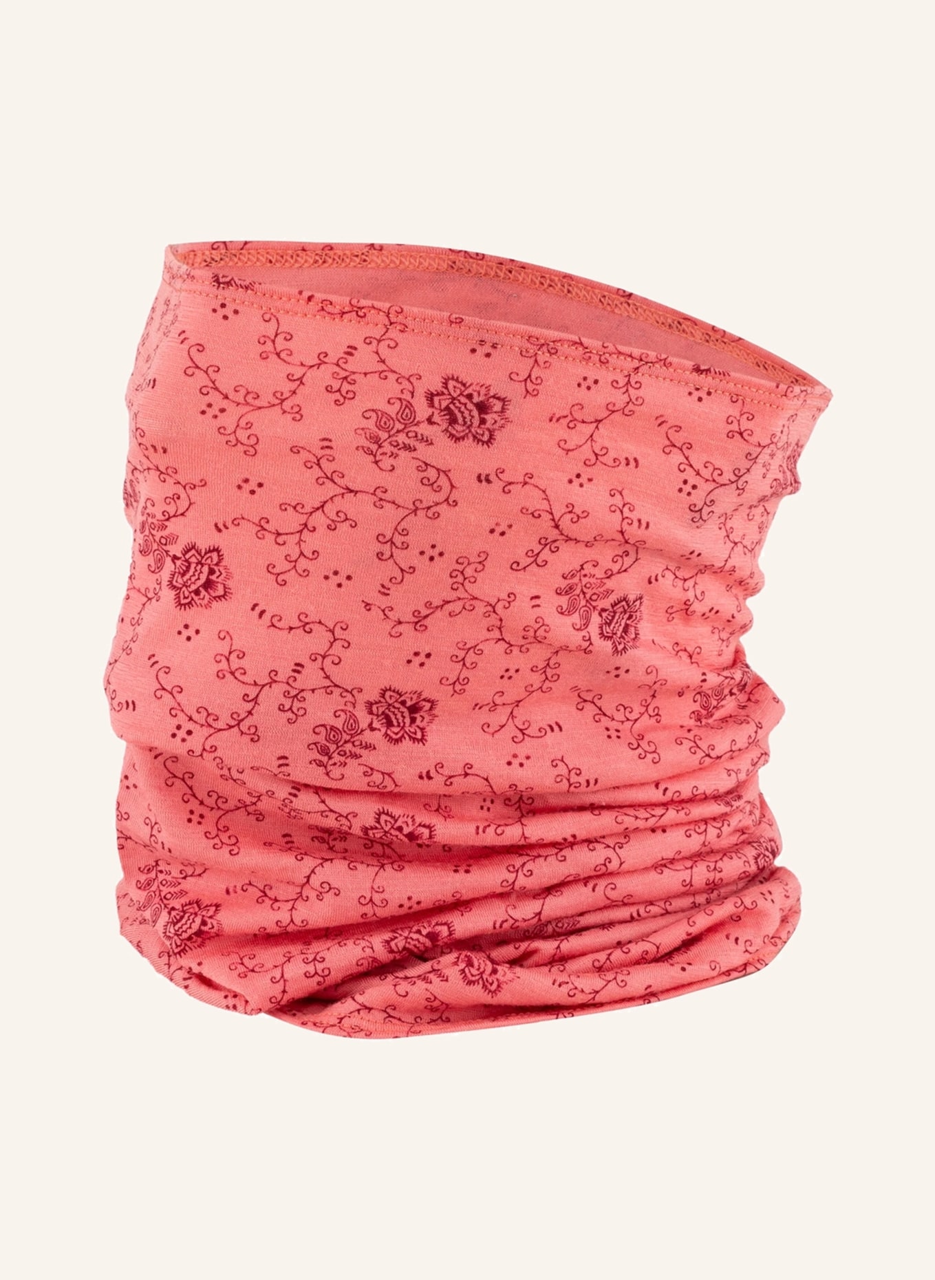 P.A.C. Multifunctional scarf made of merino wool, Color: PINK/ DARK RED (Image 3)