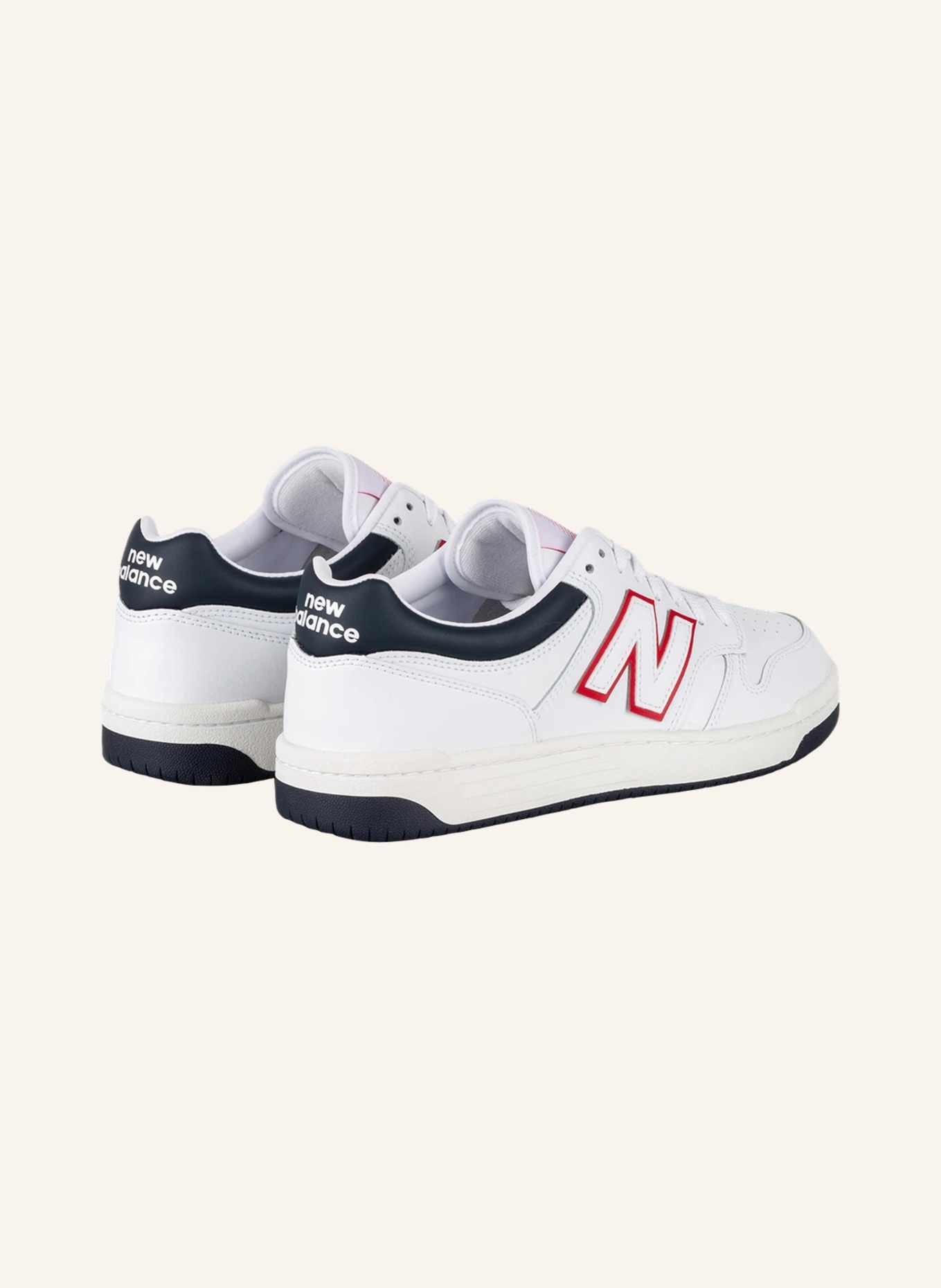 new balance Sneakers 480, Color: WHITE/ RED (Image 2)