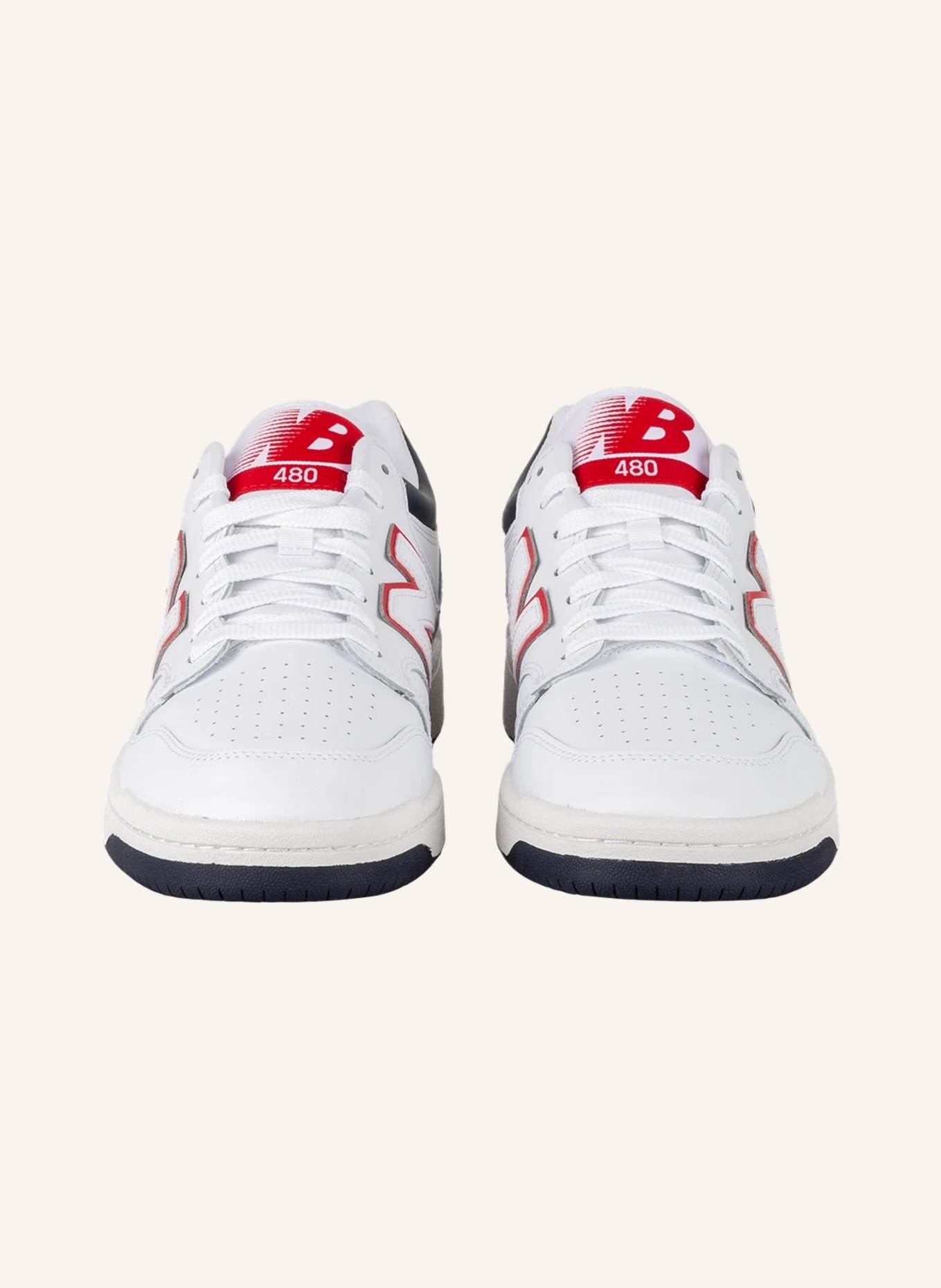new balance Sneakers 480, Color: WHITE/ RED (Image 3)