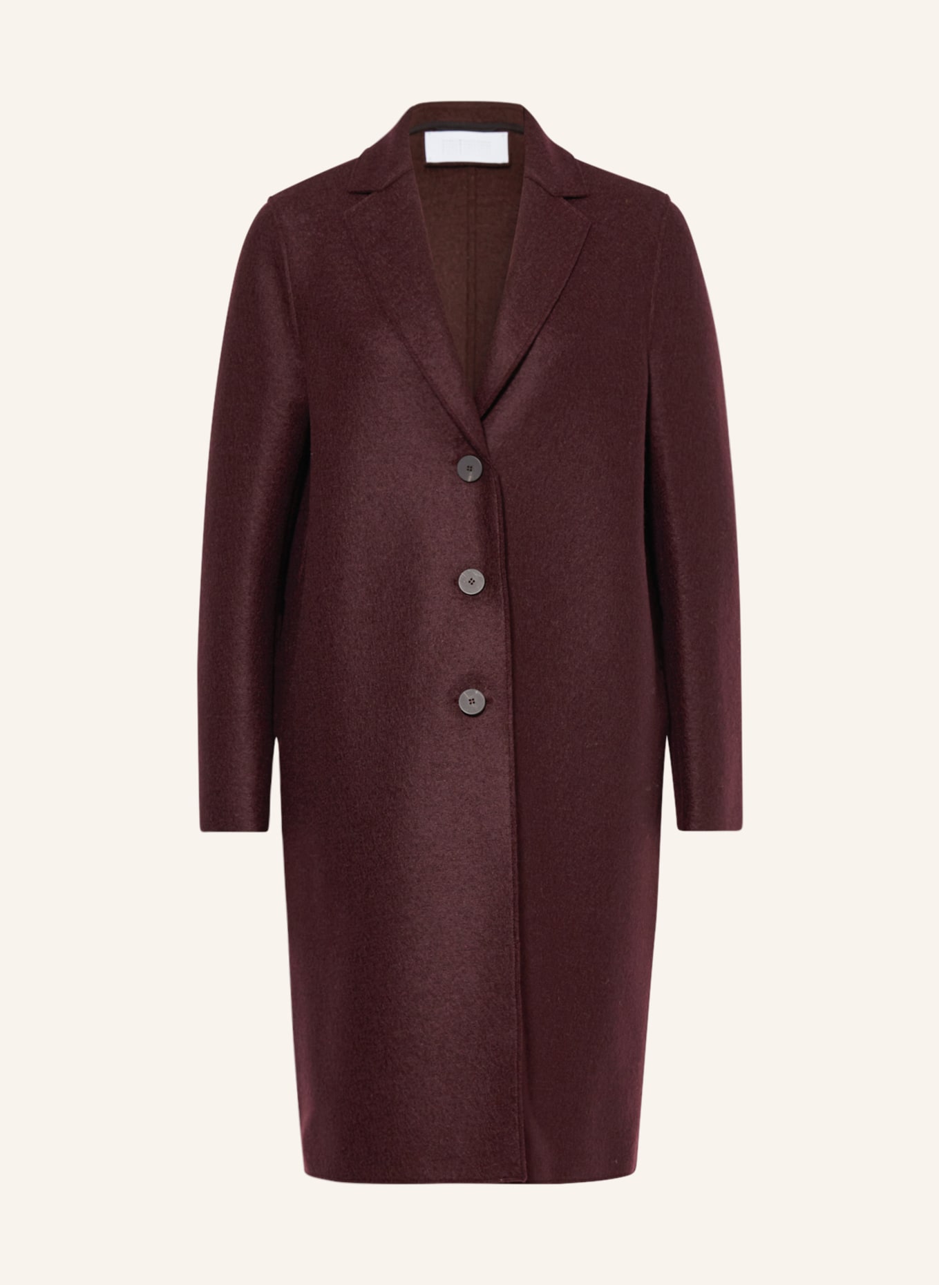 HARRIS WHARF LONDON Vlněný kabát, Barva: TMAVĚ ČERVENÁ (Obrázek 1)