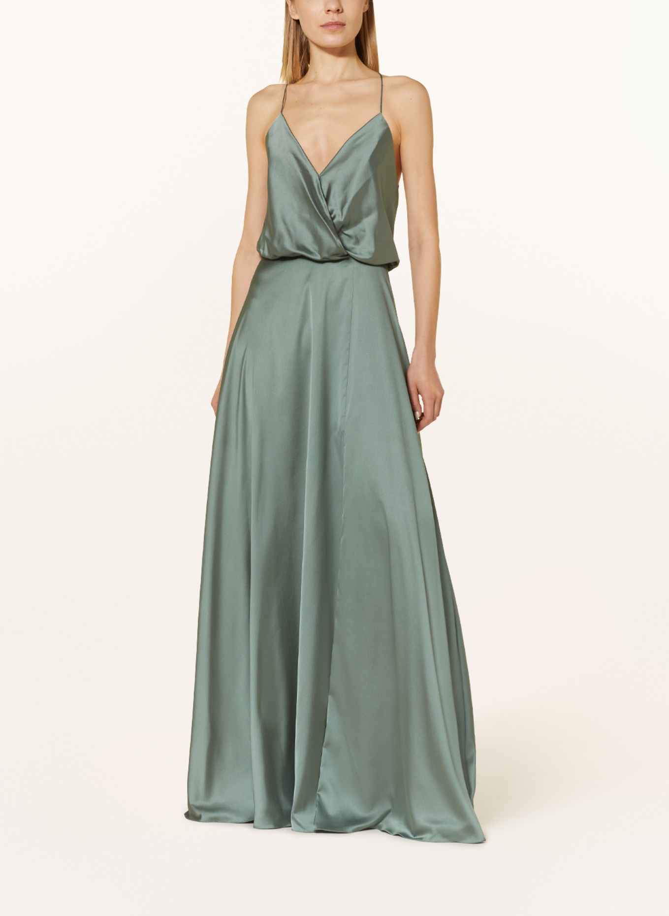unique Abendkleid mit Stola: GRÜN