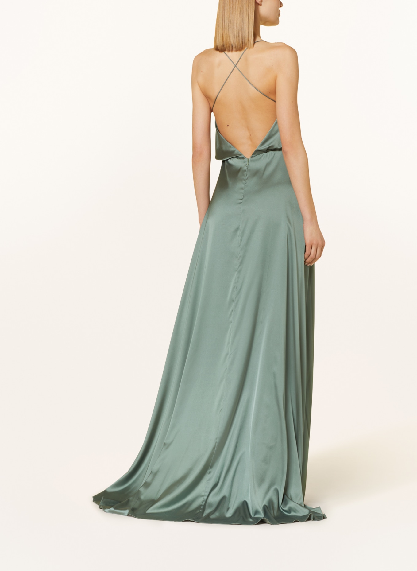 unique Abendkleid mit Stola: GRÜN