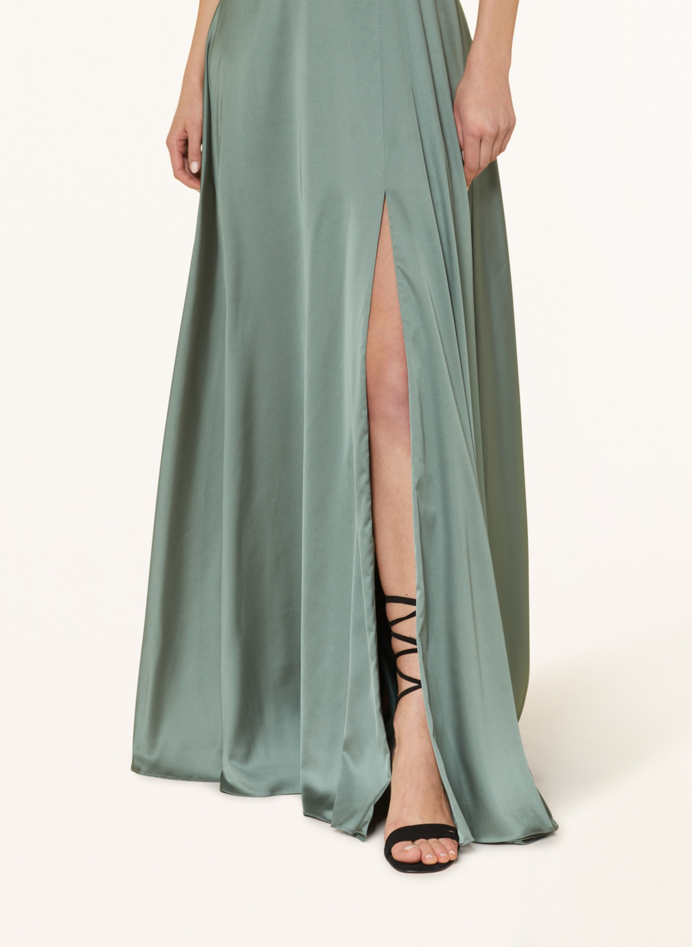 unique Abendkleid mit Stola: GRÜN