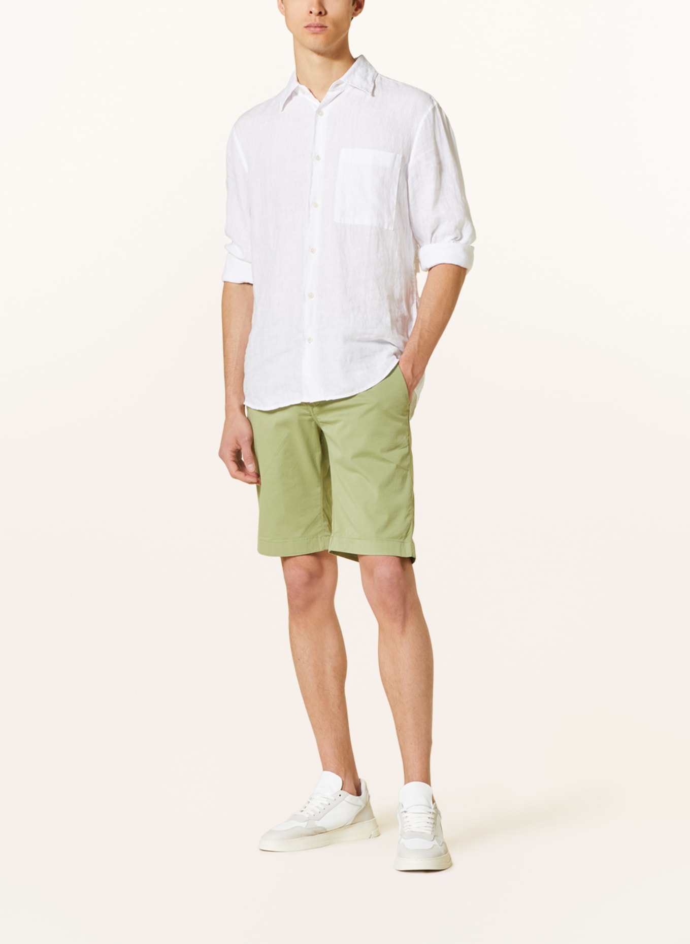 pierre cardin Shorts LYON Modern Fit, Color: GREEN (Image 2)