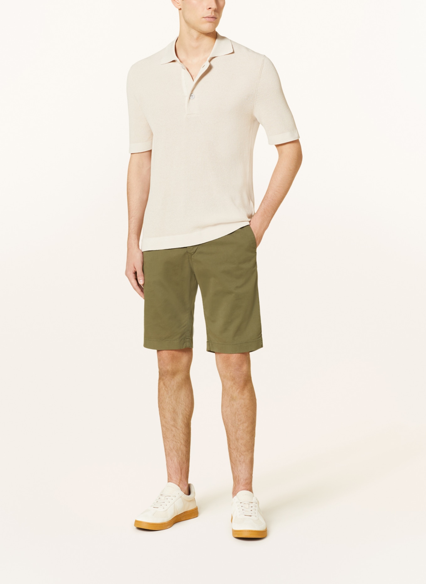 pierre cardin Shorts LYON Modern Fit, Farbe: OLIV (Bild 2)