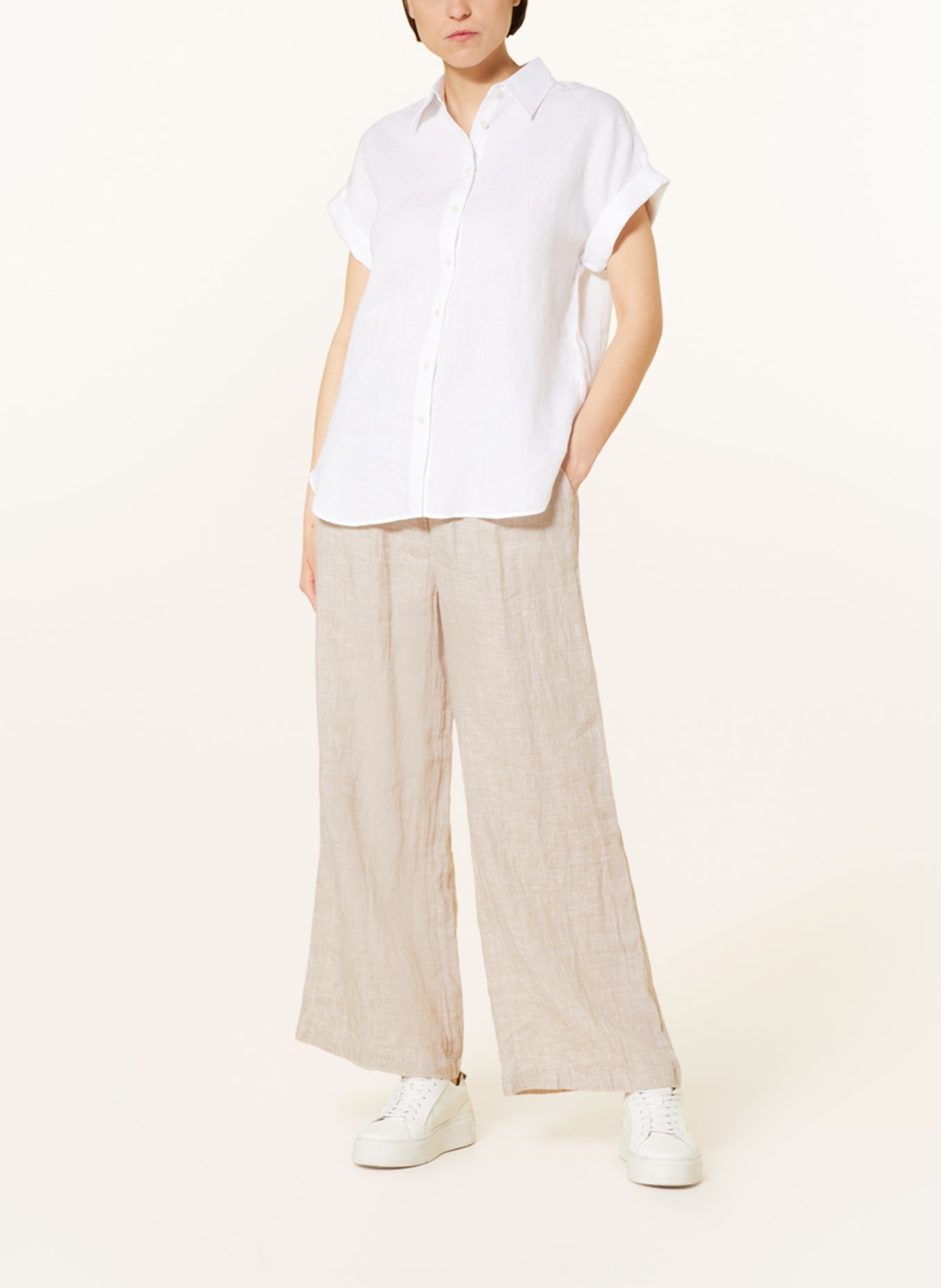 LAUREN RALPH LAUREN Linen blouse BROONO, Color: WHITE (Image 2)