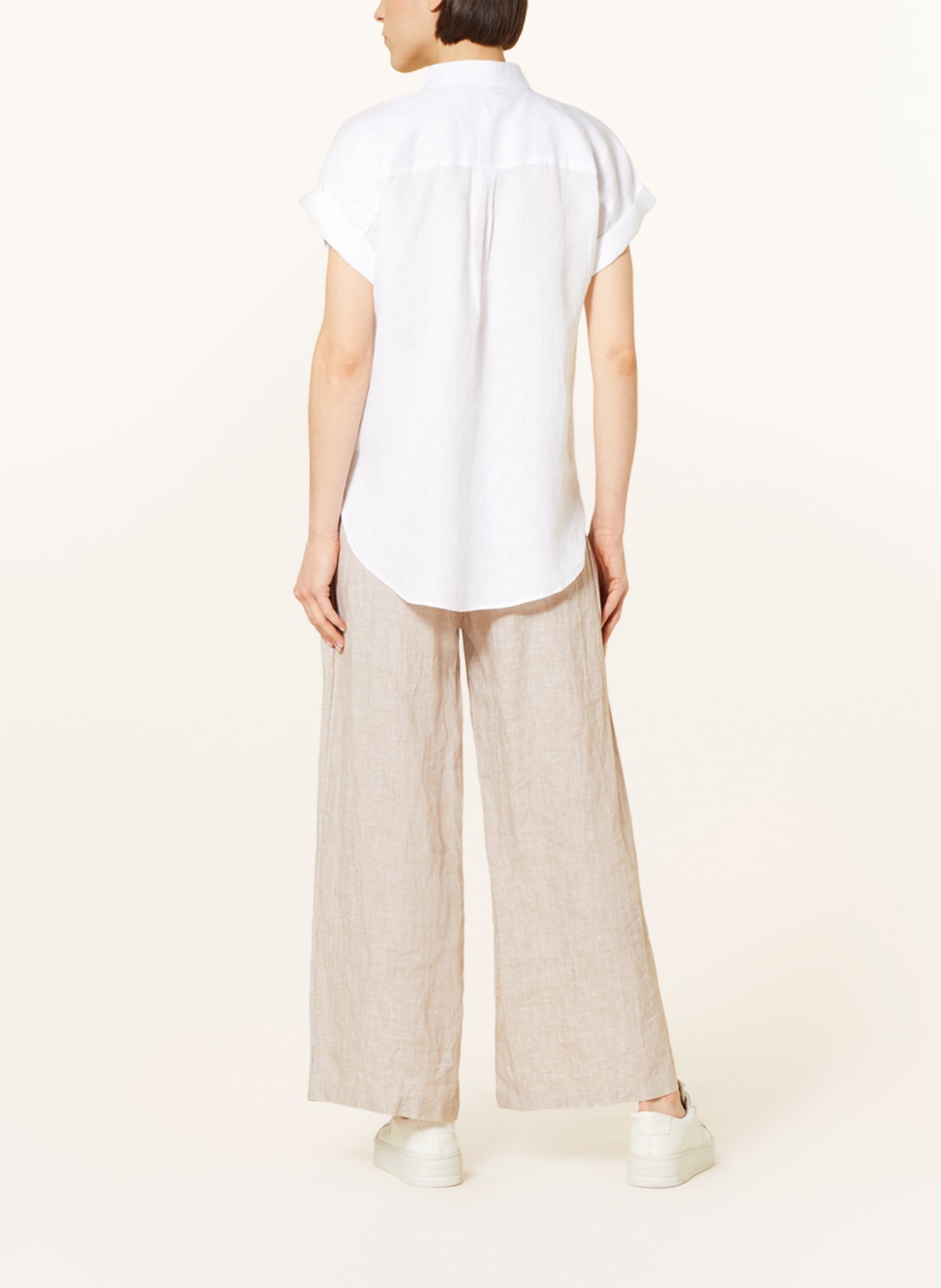 LAUREN RALPH LAUREN Linen blouse BROONO, Color: WHITE (Image 3)