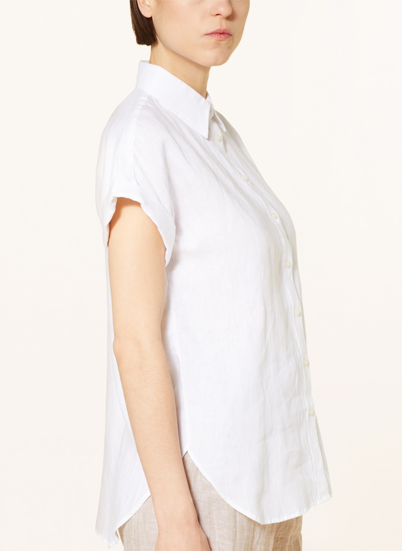LAUREN RALPH LAUREN Linen blouse BROONO, Color: WHITE (Image 4)