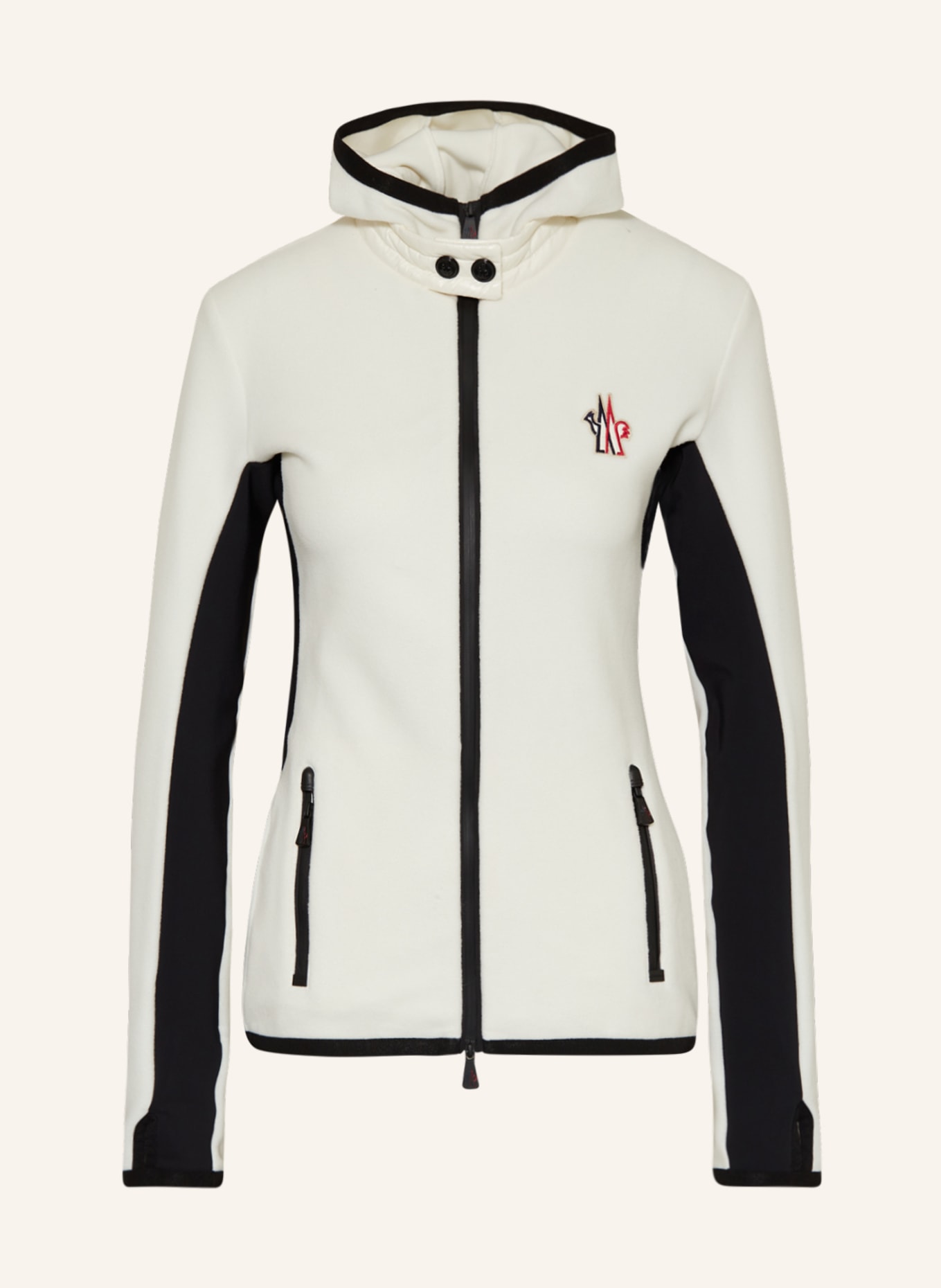 MONCLER GRENOBLE Hybrid fleece jacket, Color: WHITE/ BLACK (Image 1)