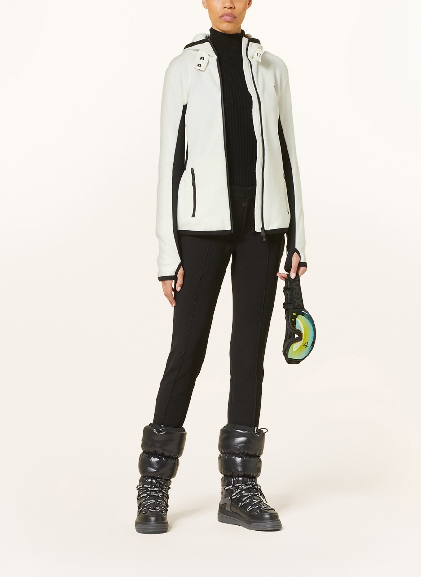 MONCLER GRENOBLE Hybrid fleece jacket, Color: WHITE/ BLACK (Image 2)